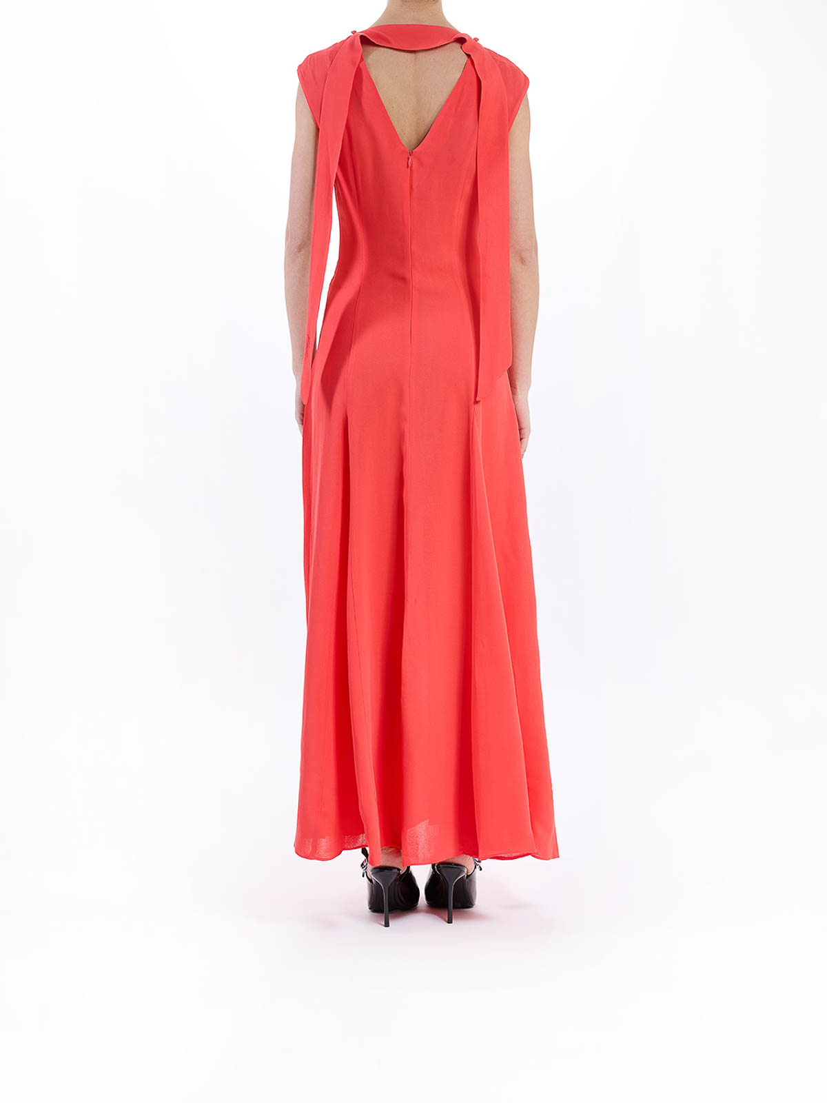 Karl Lagerfeld Ruffled Gown In Red