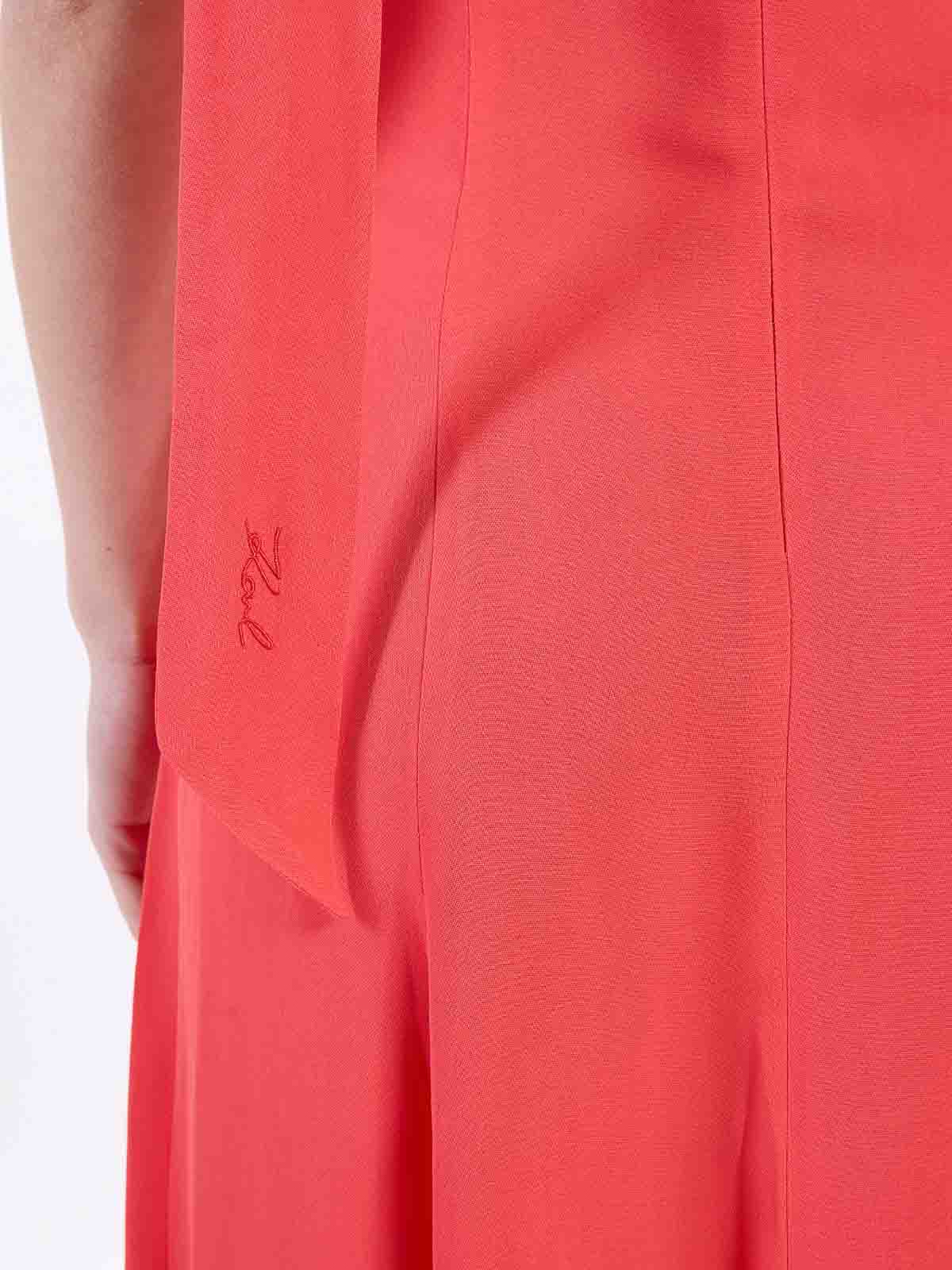 Karl Lagerfeld Ruffled Gown In Red