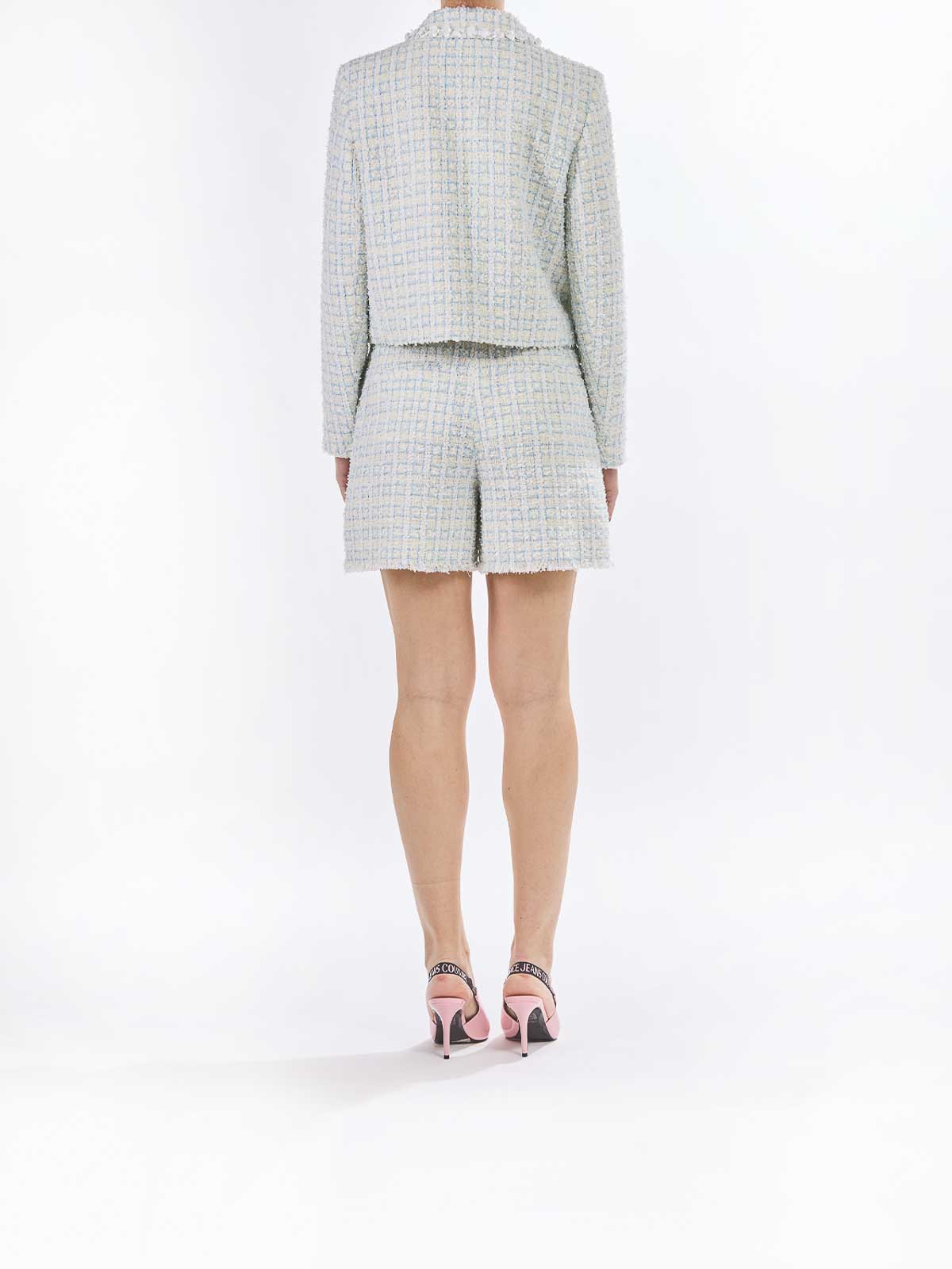Karl Lagerfeld Short Twill Cotton Jacket In White