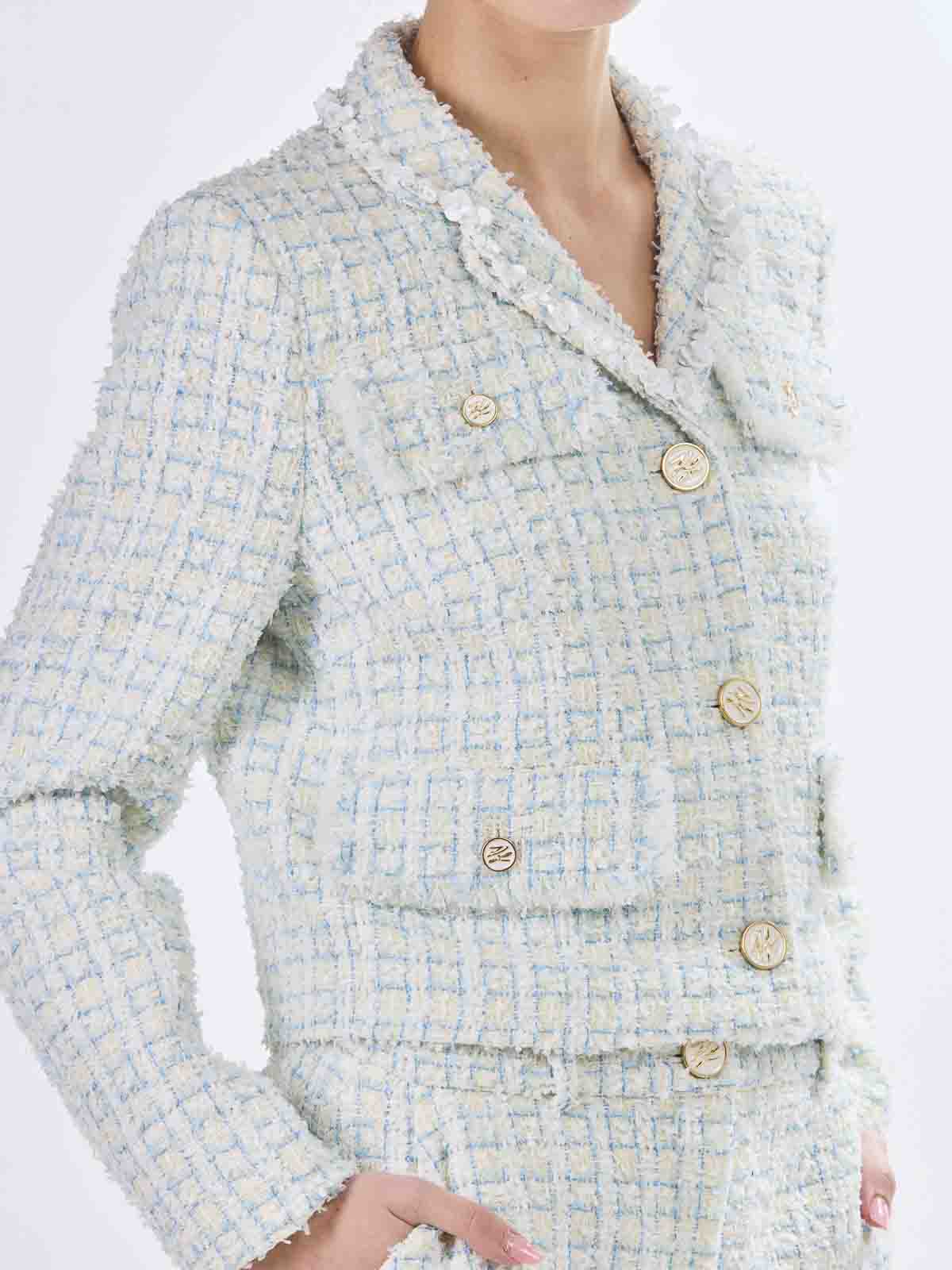 Karl Lagerfeld Short Twill Cotton Jacket In White