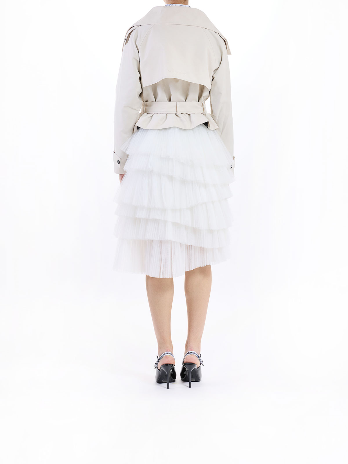 Karl Lagerfeld Short Cotton Twill Jacket In Brown