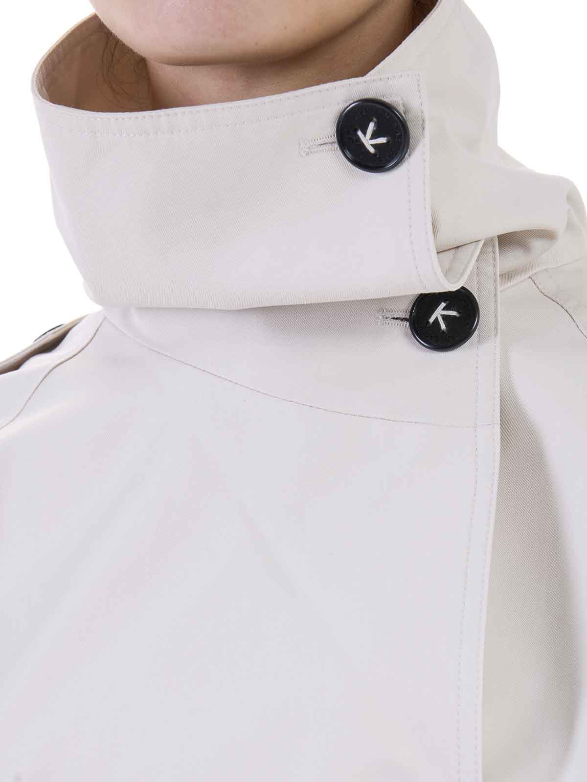 Karl Lagerfeld Short Cotton Twill Jacket In Brown