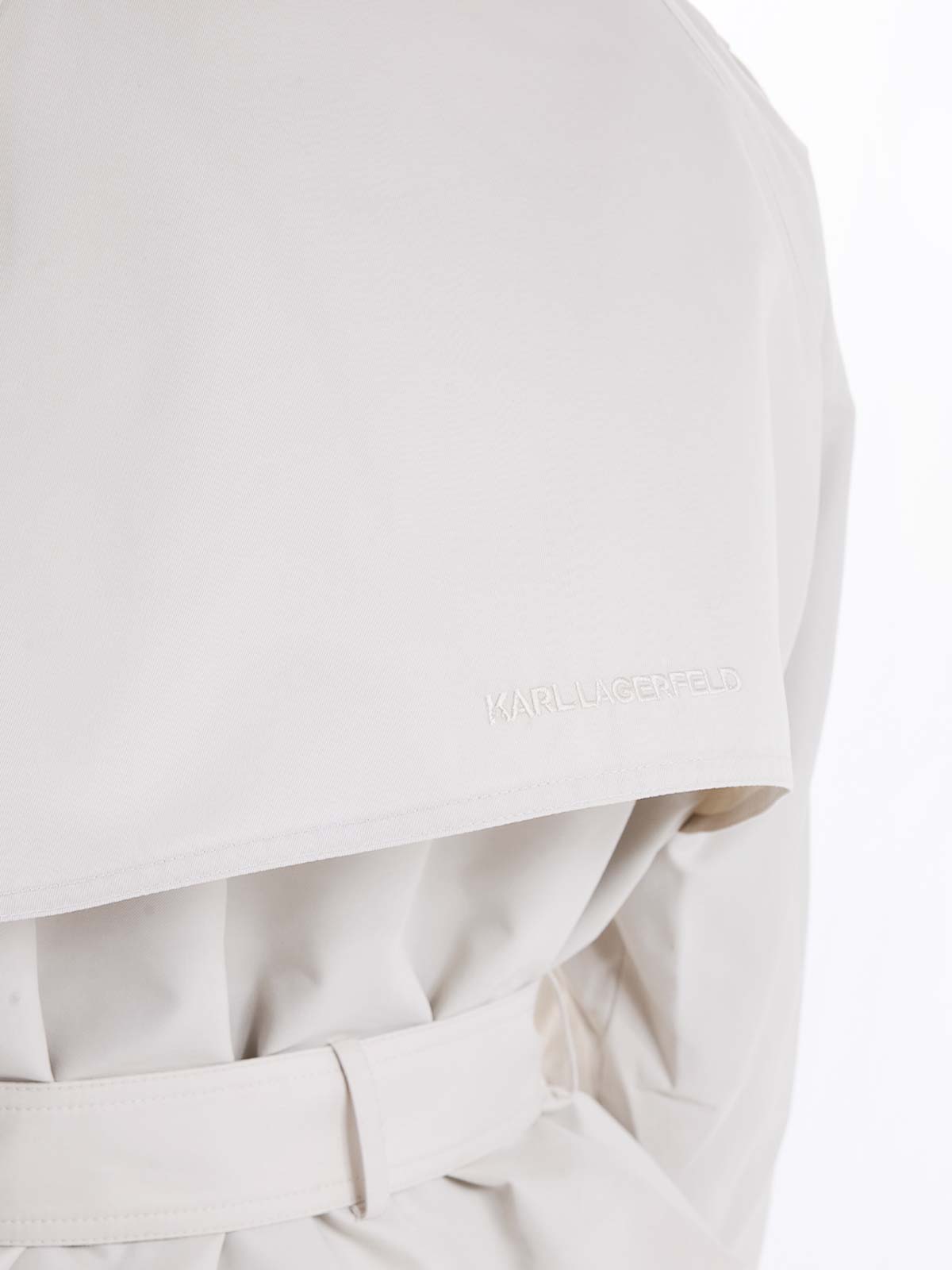 Karl Lagerfeld Short Cotton Twill Jacket In Brown