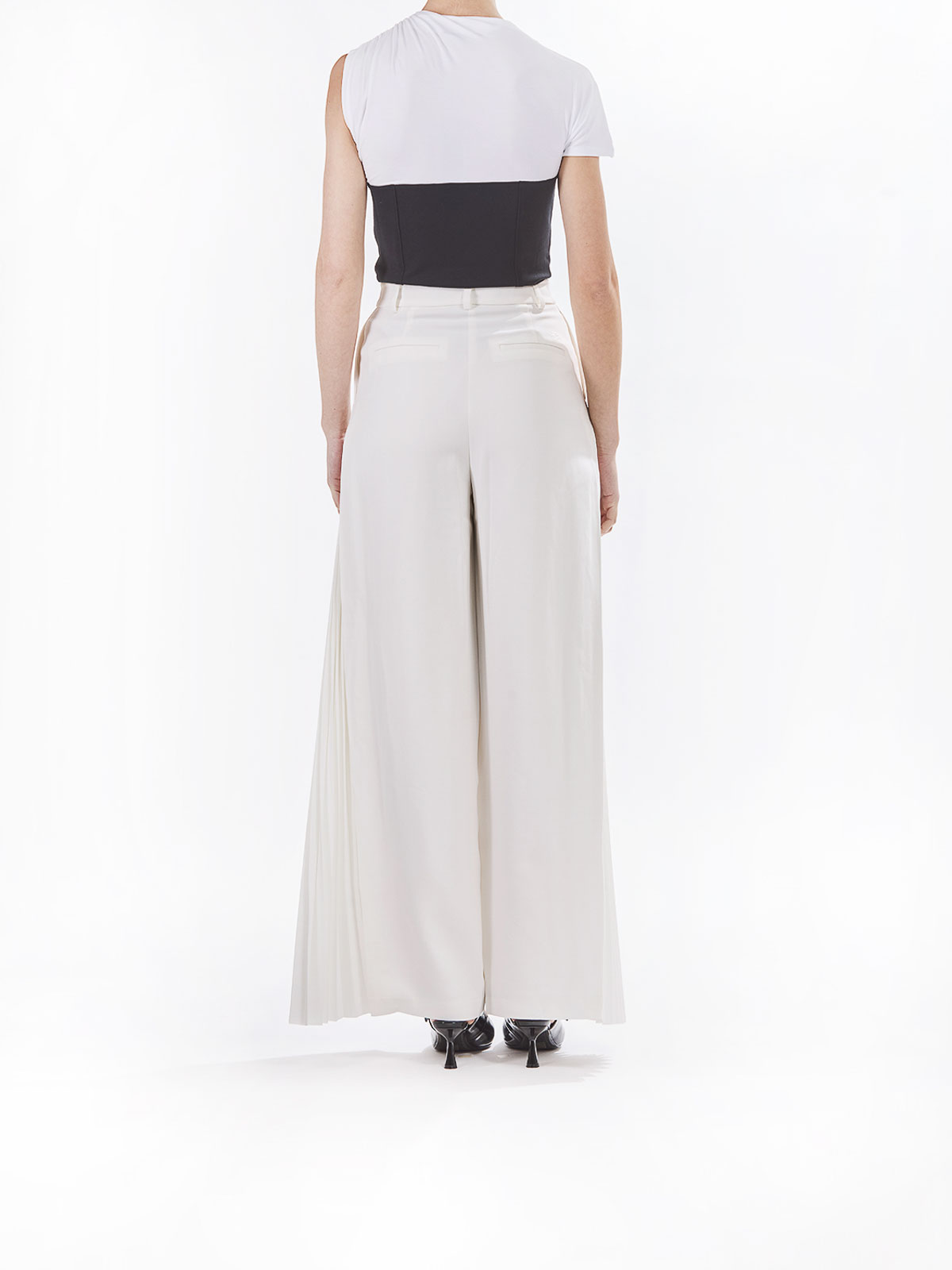 Karl Lagerfeld Karl Studio Pleated Pants In White