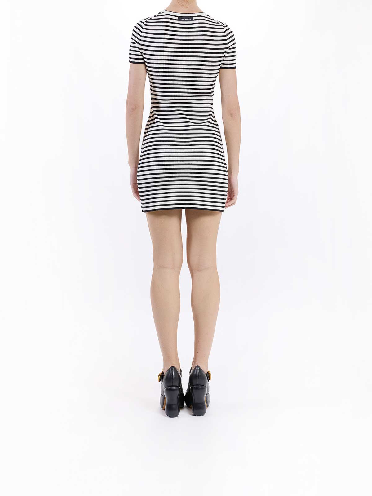 Marc Jacobs Seamed Up Knit Dress In Black