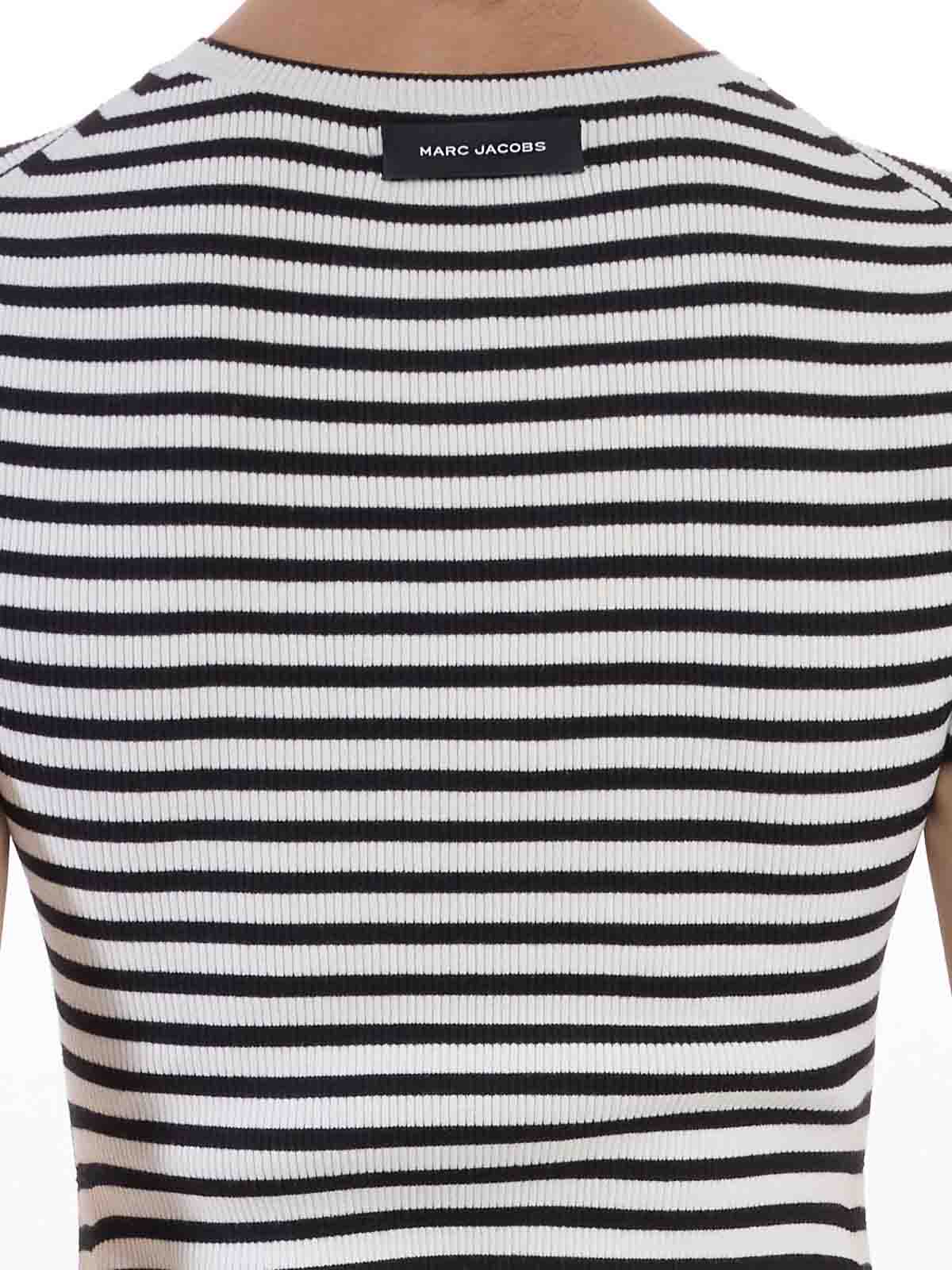 Marc Jacobs Seamed Up Knit Dress In Black