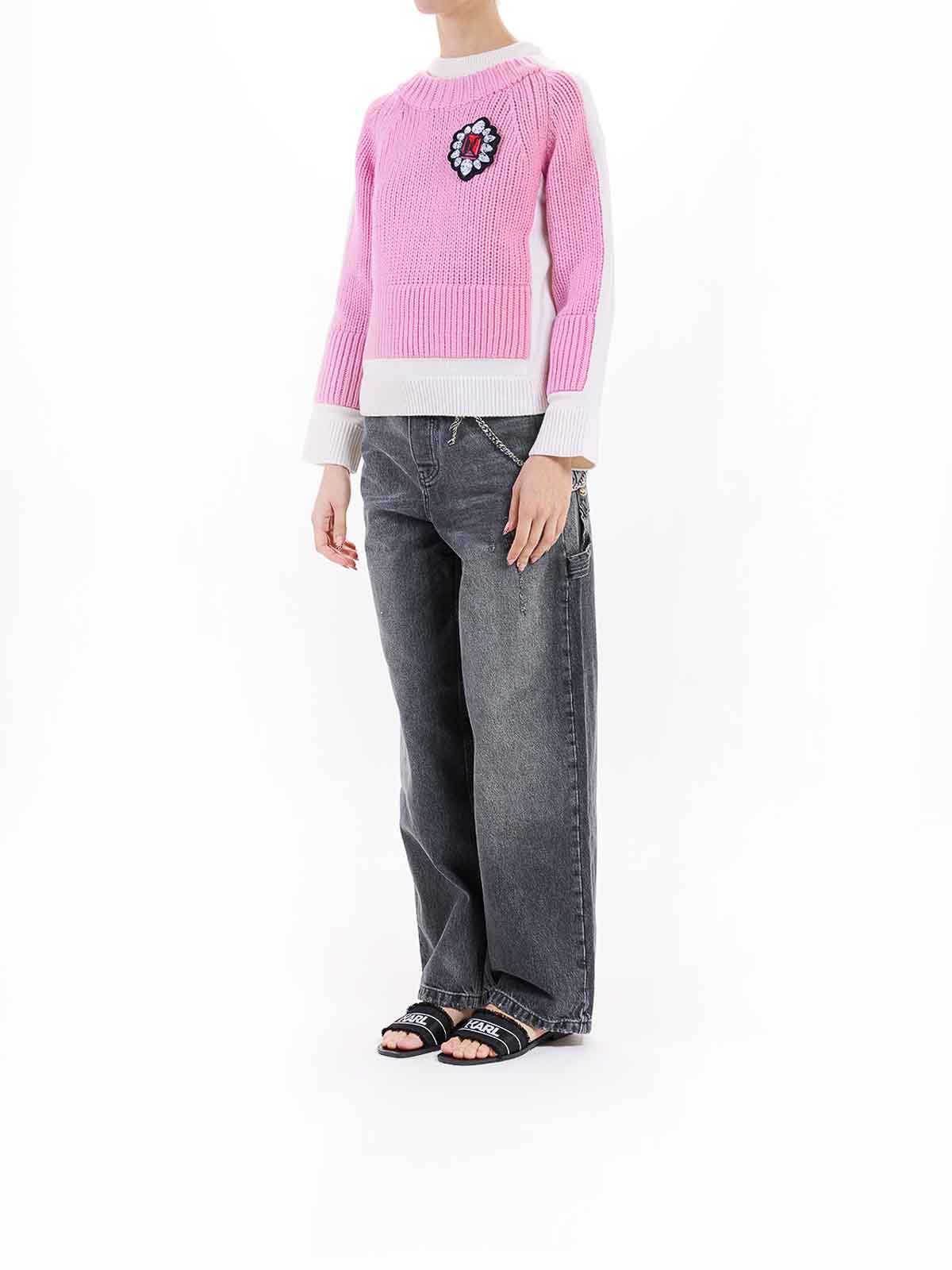 Marc Jacobs Trompe Loeuil Crewneck In Pink