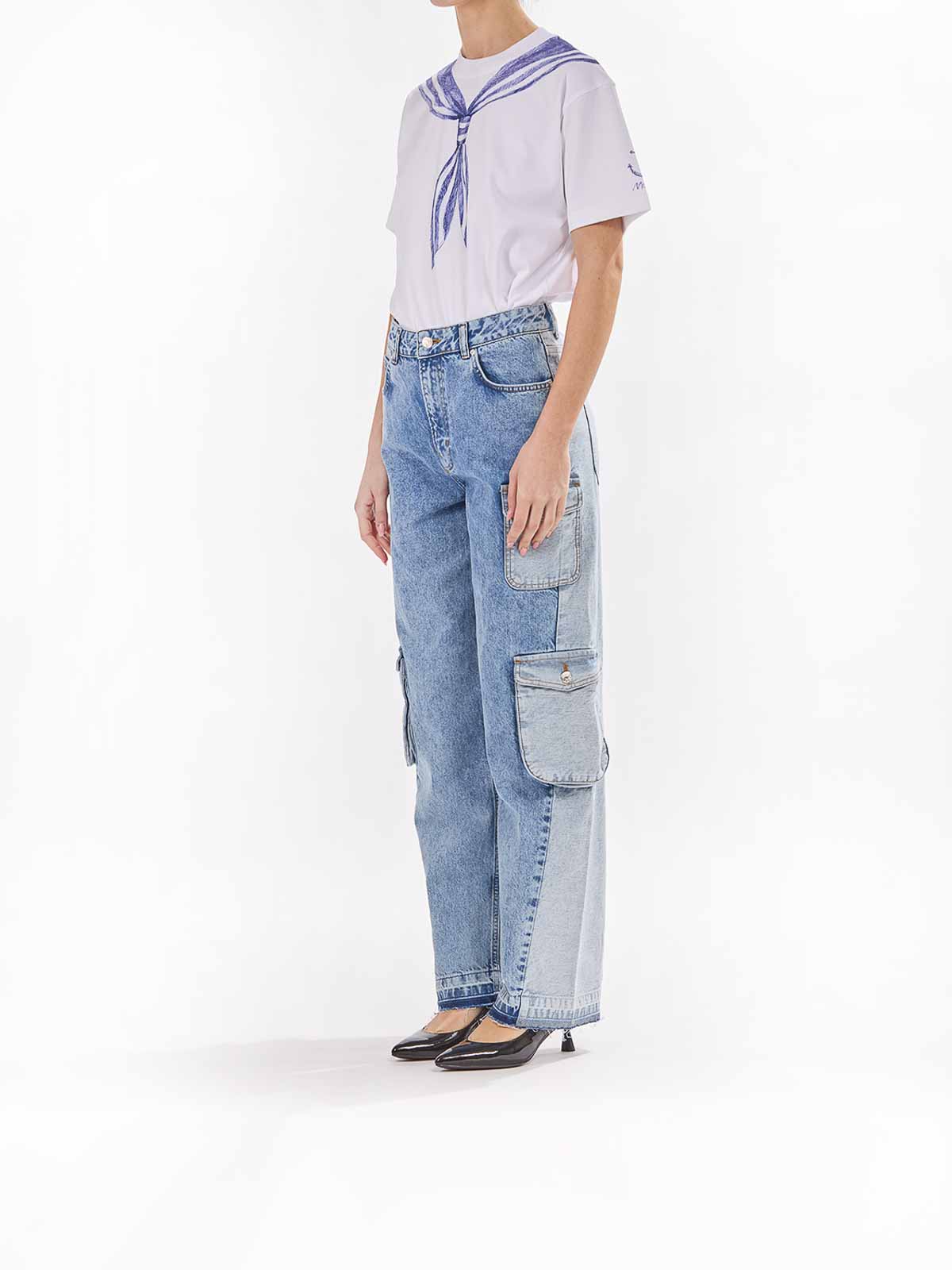 Moschino Jeans Cargo In Blue