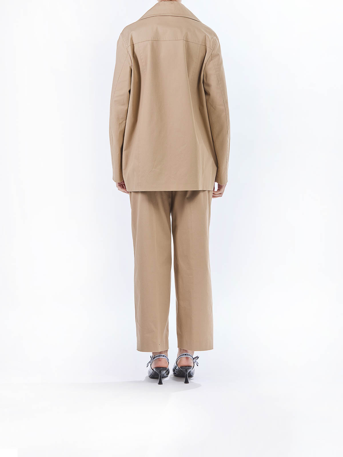 Paul Smith Double -breasted Cotton Twill In Brown