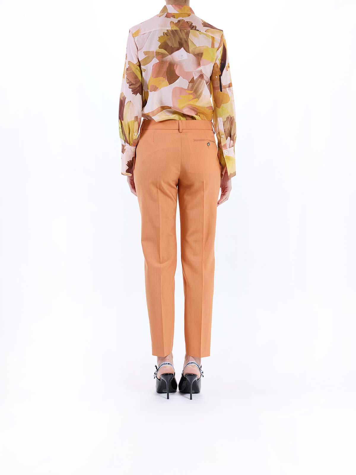 Paul Smith Fresco Lana Classic Trousers In Orange