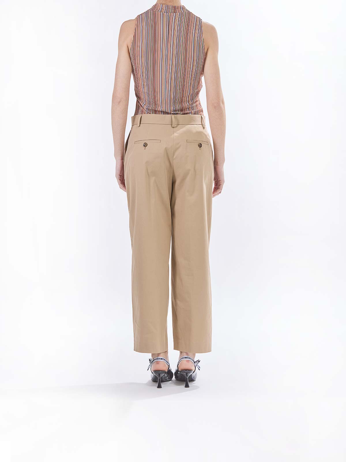 Paul Smith Cotton Twill Trousers In Brown