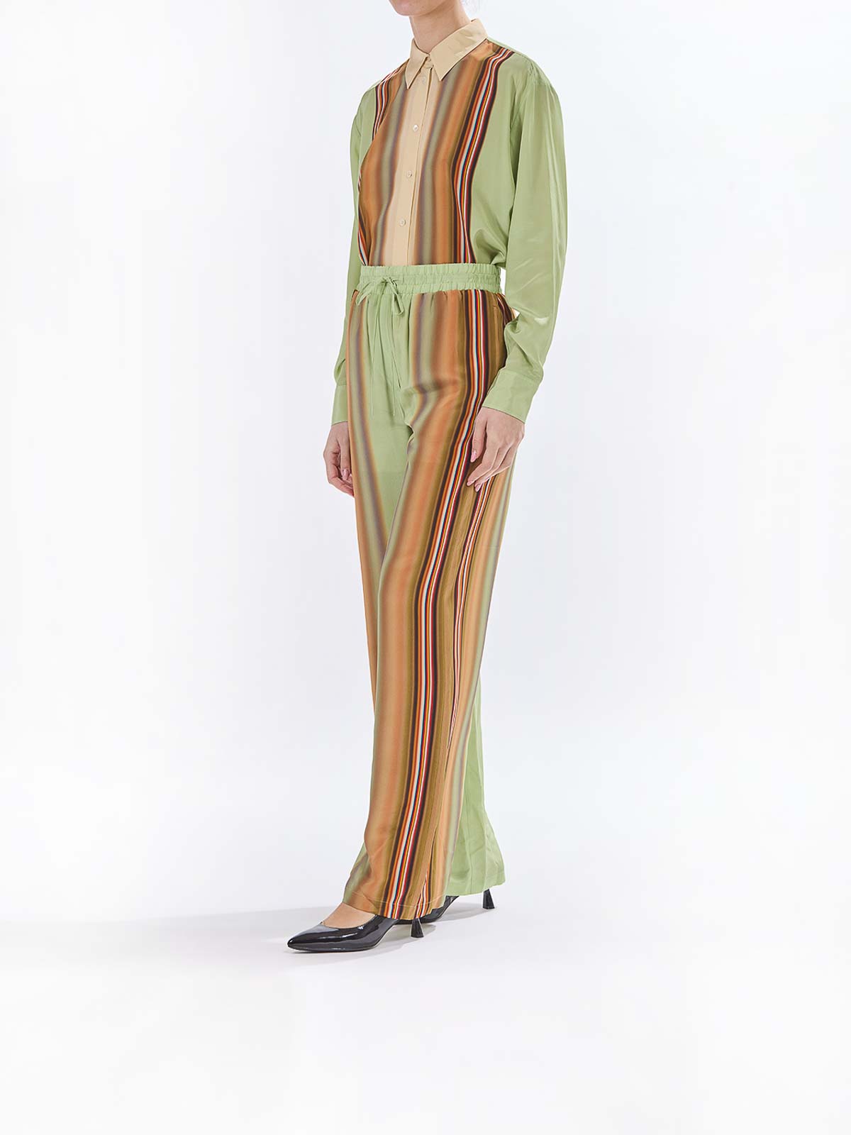 Paul Smith Summer Multiple Silk Pants In Multi