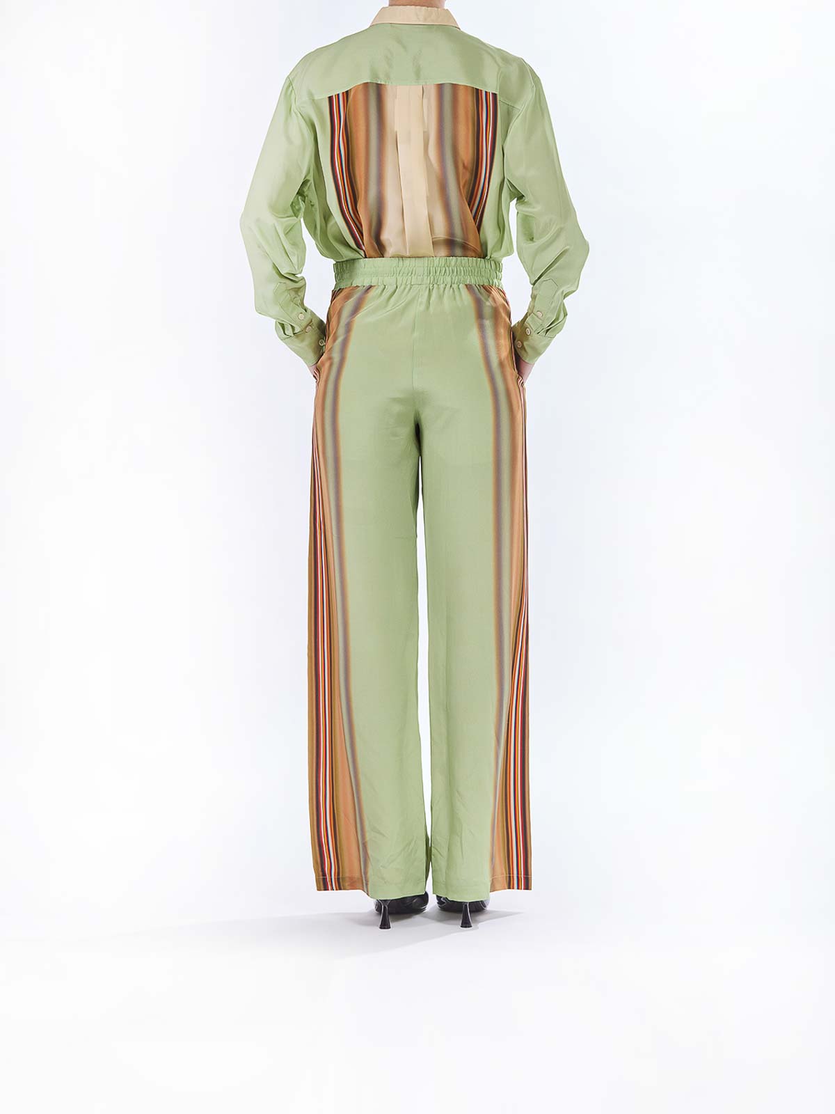 Paul Smith Summer Multiple Silk Pants In Multi