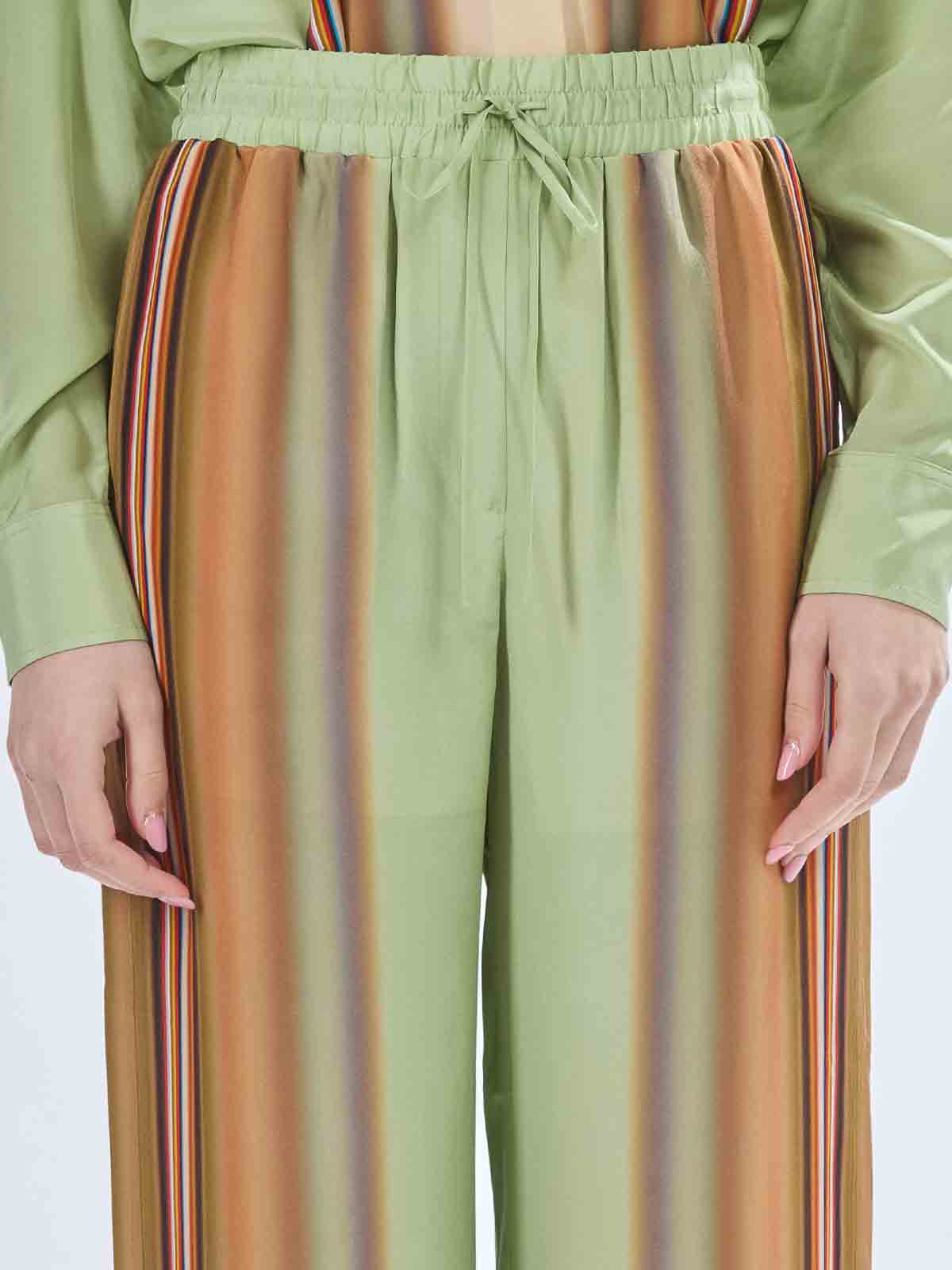 Paul Smith Summer Multiple Silk Pants In Multi