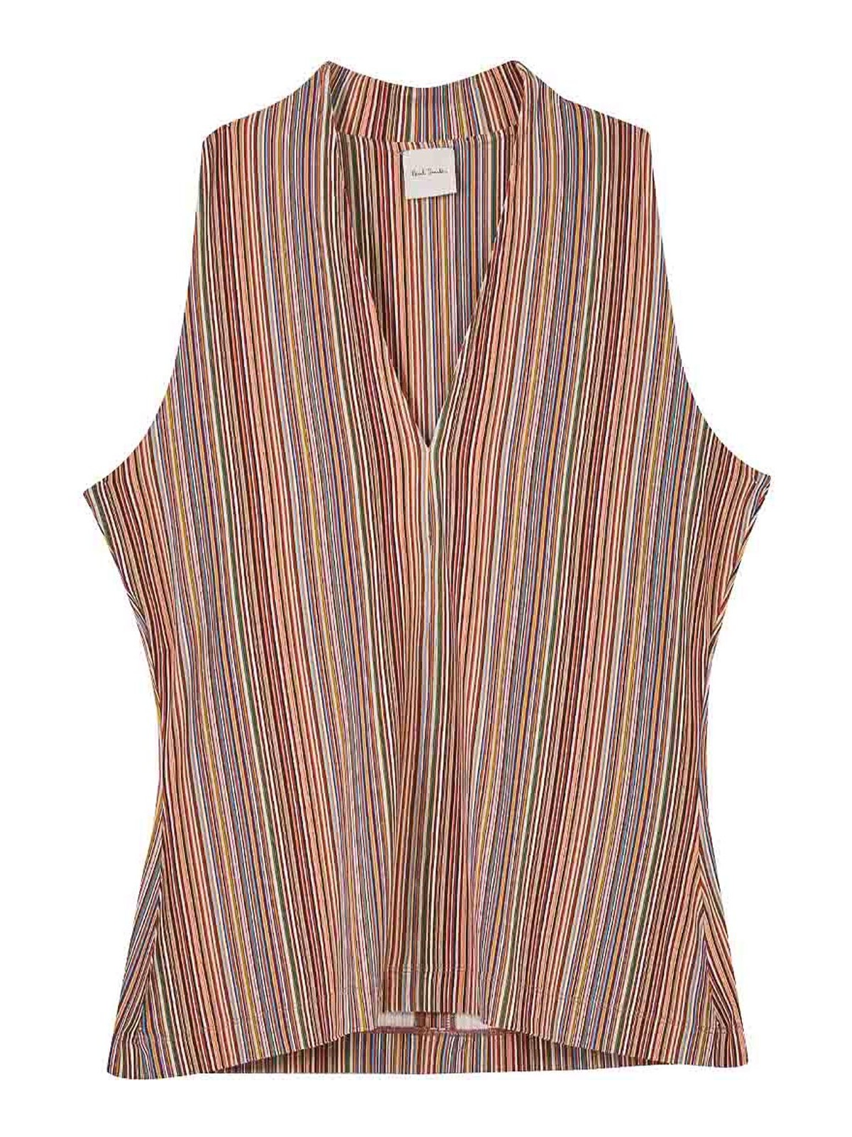 Paul Smith Top Smanicato Multiriga Ps In Multi