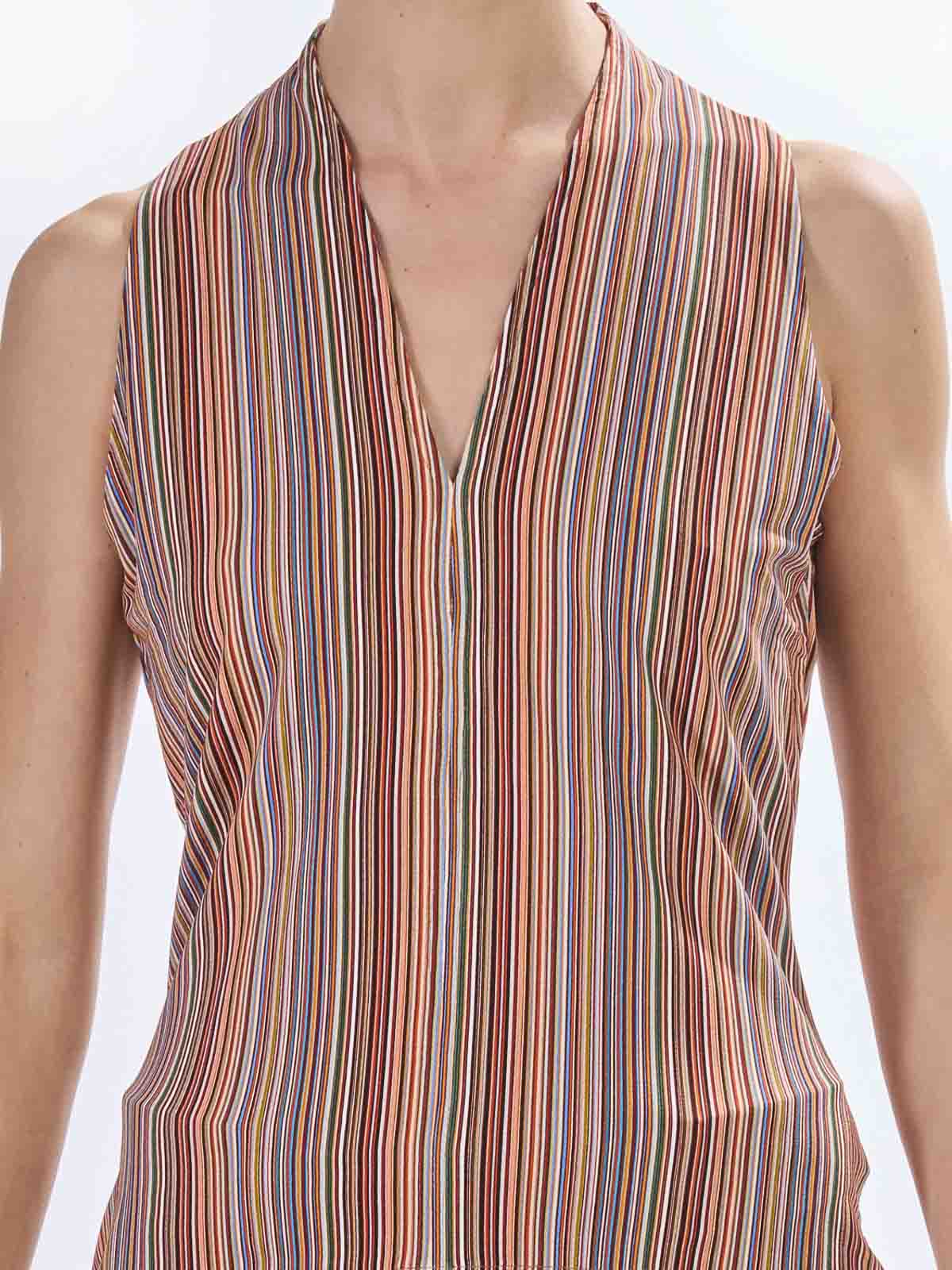 Paul Smith Top Smanicato Multiriga Ps In Multi