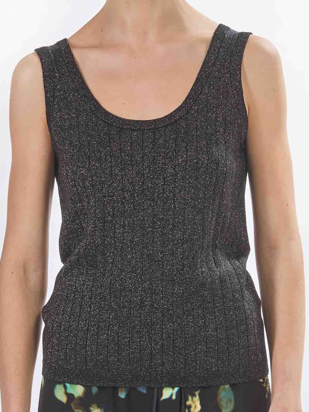 Paul Smith Canottiera Lurex In Black