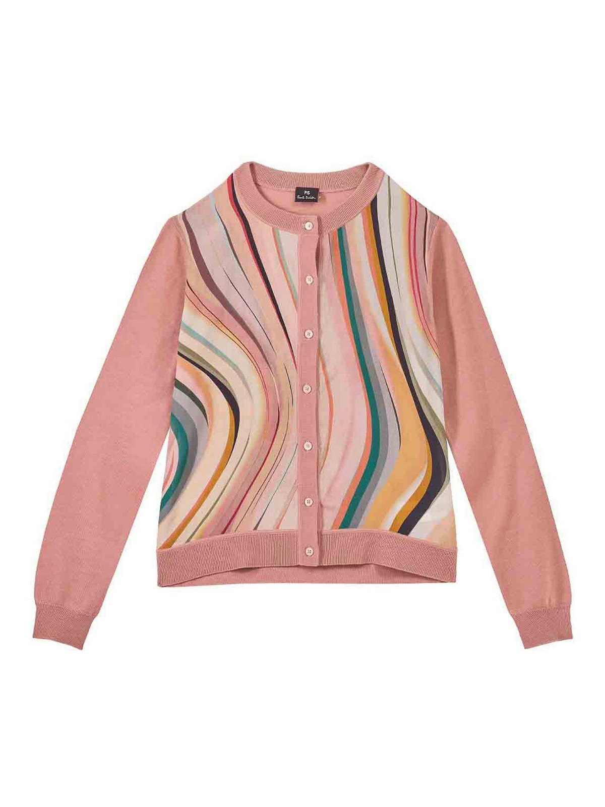 Ps By Paul Smith Cardigan Dusky Swirl In Neutral