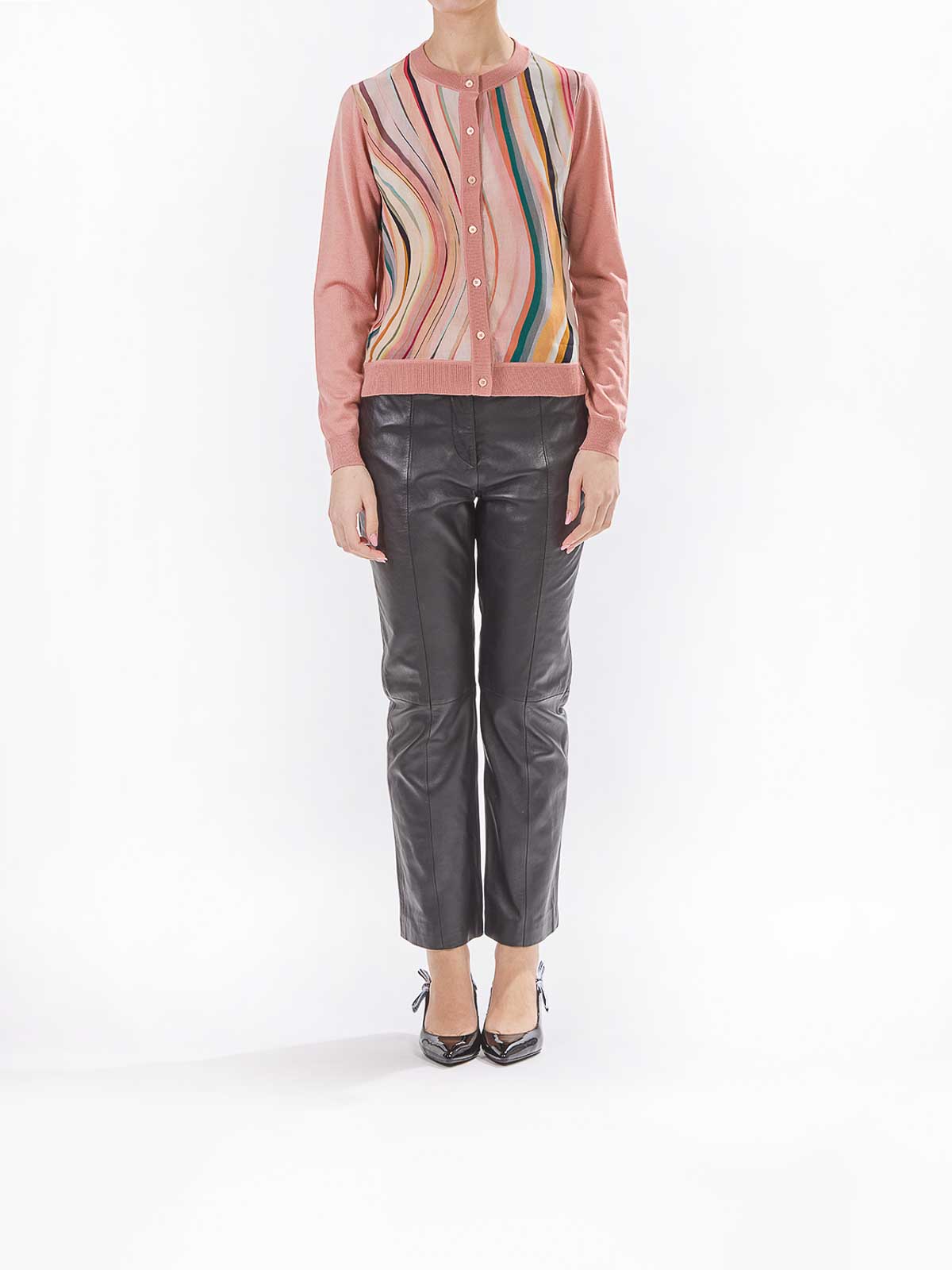 Ps By Paul Smith Cardigan Dusky Swirl In Neutral