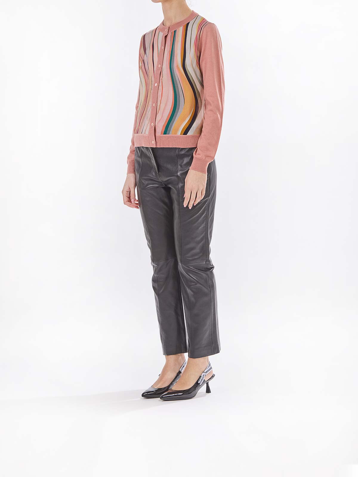Ps By Paul Smith Cardigan Dusky Swirl In Neutral