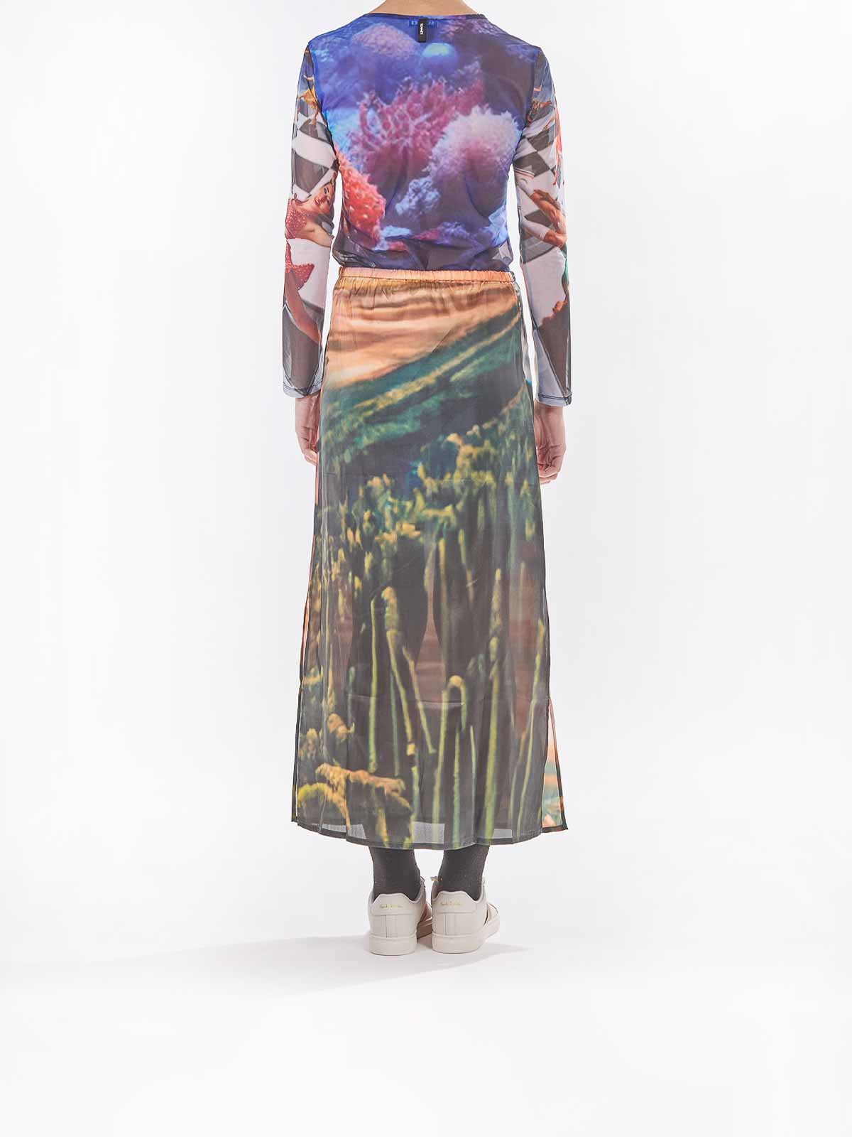 Sunnei Long Skirt Annemarie In Gray