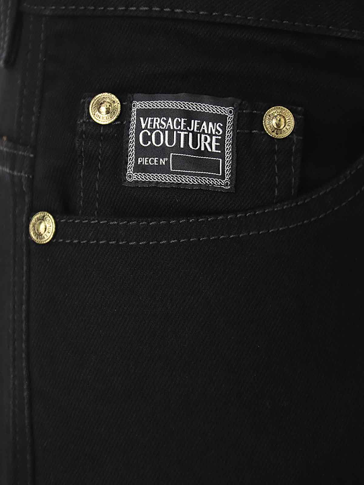 Versace Jeans Baroque Lapel Jeans In Black