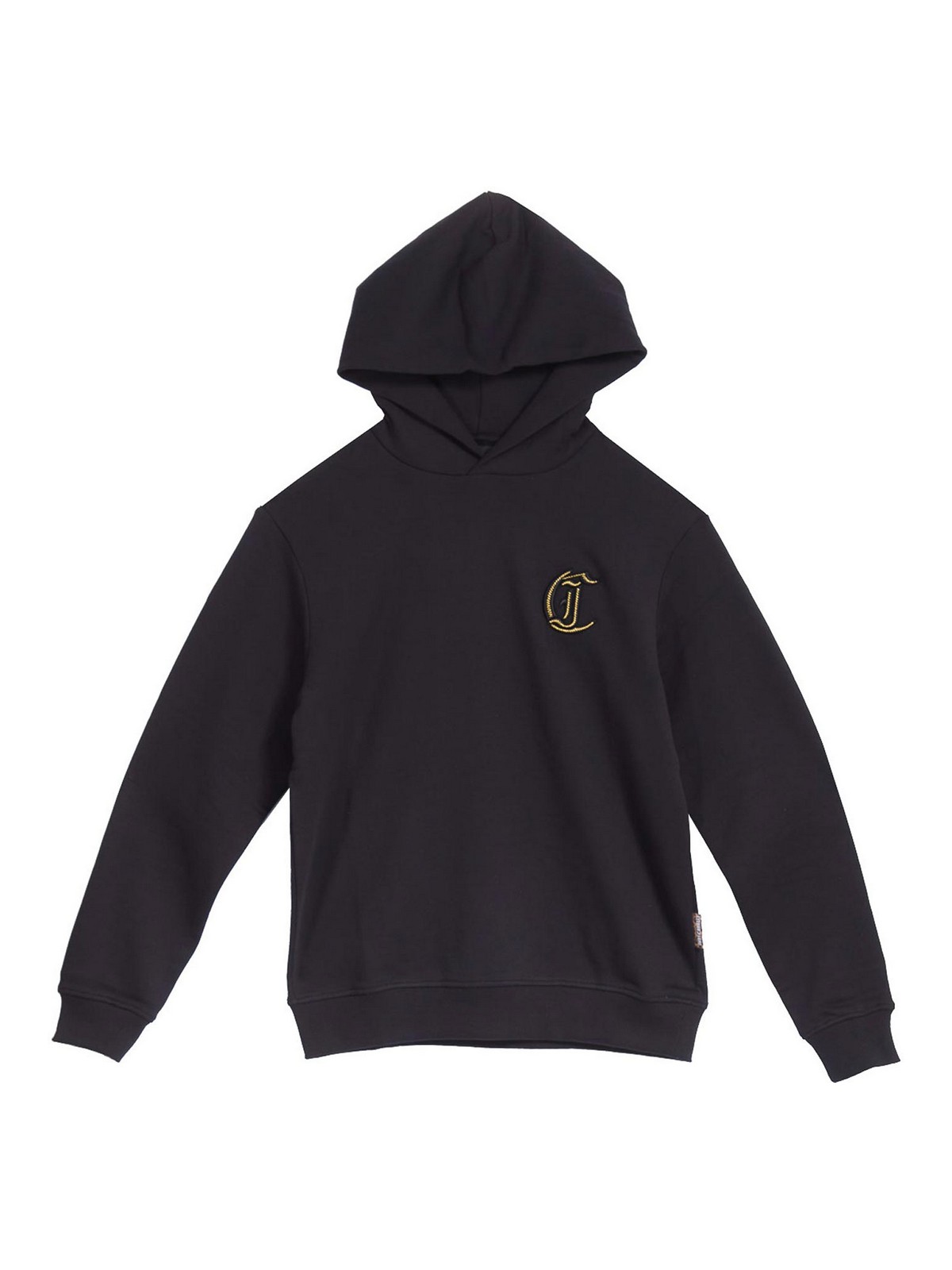 Just Cavalli Jc Embroidery Lurex Sweatshirt In Black