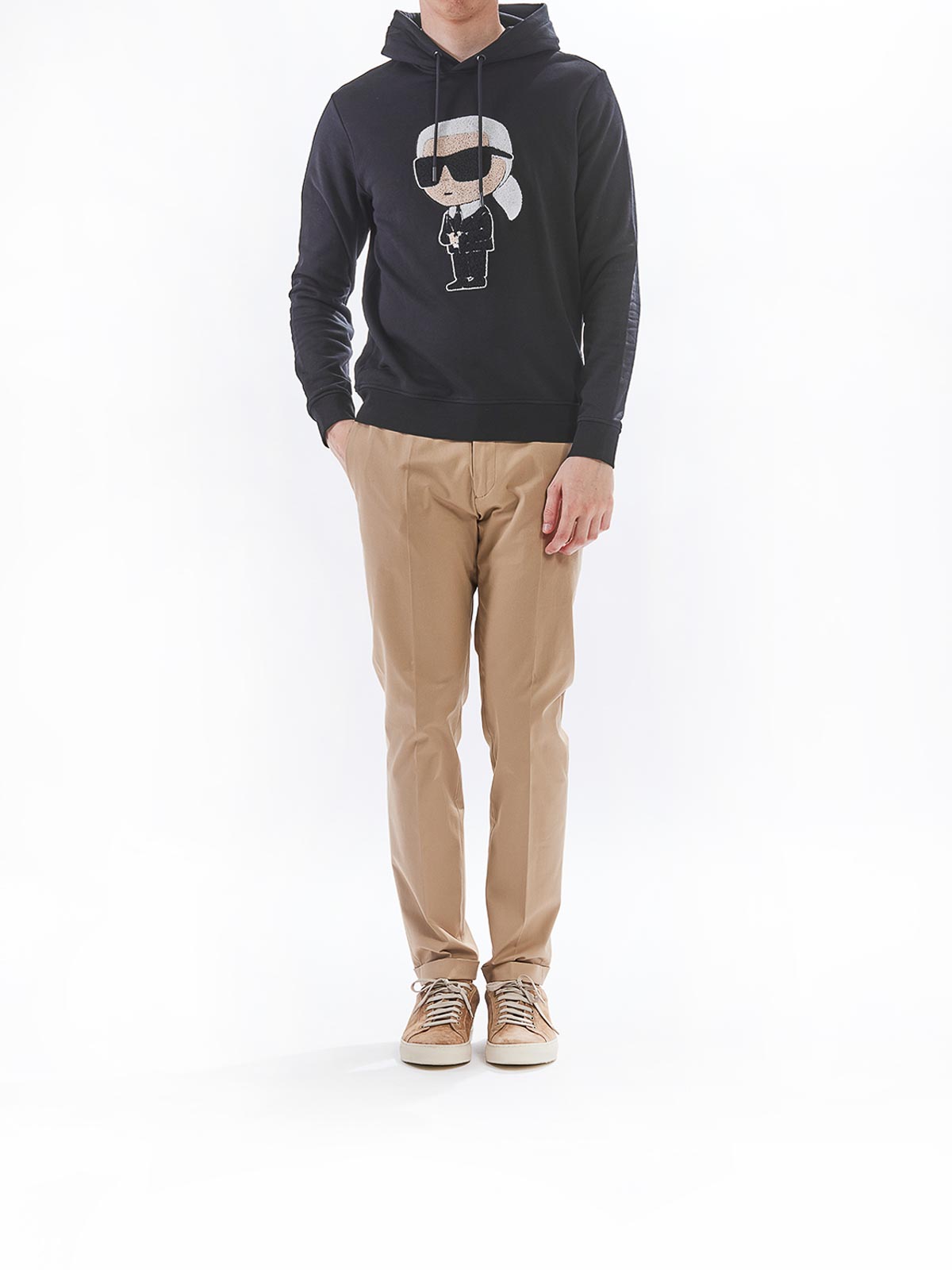 Karl Lagerfeld Karl Hooded Sweatshirt In Black