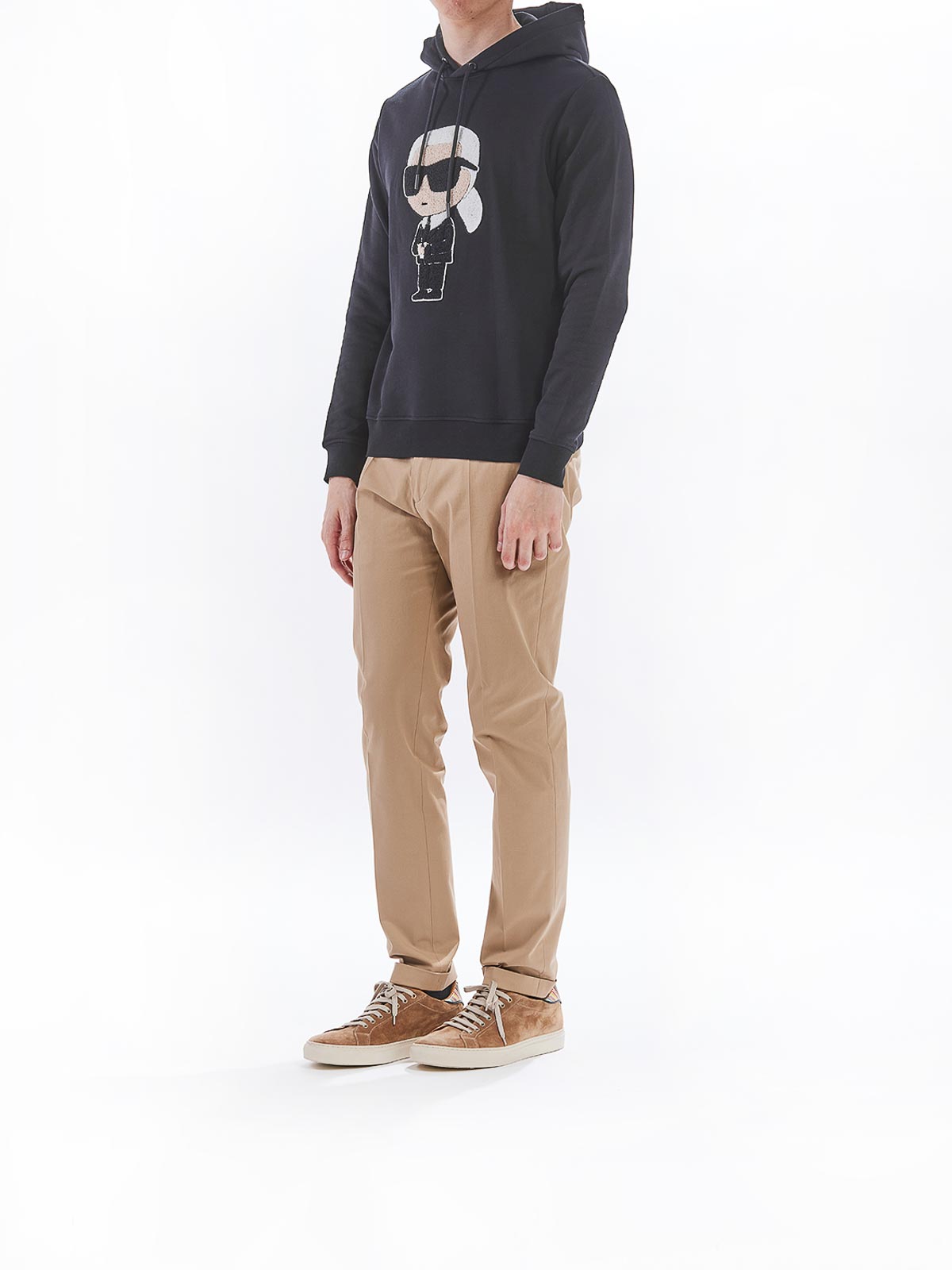 Karl Lagerfeld Karl Hooded Sweatshirt In Black
