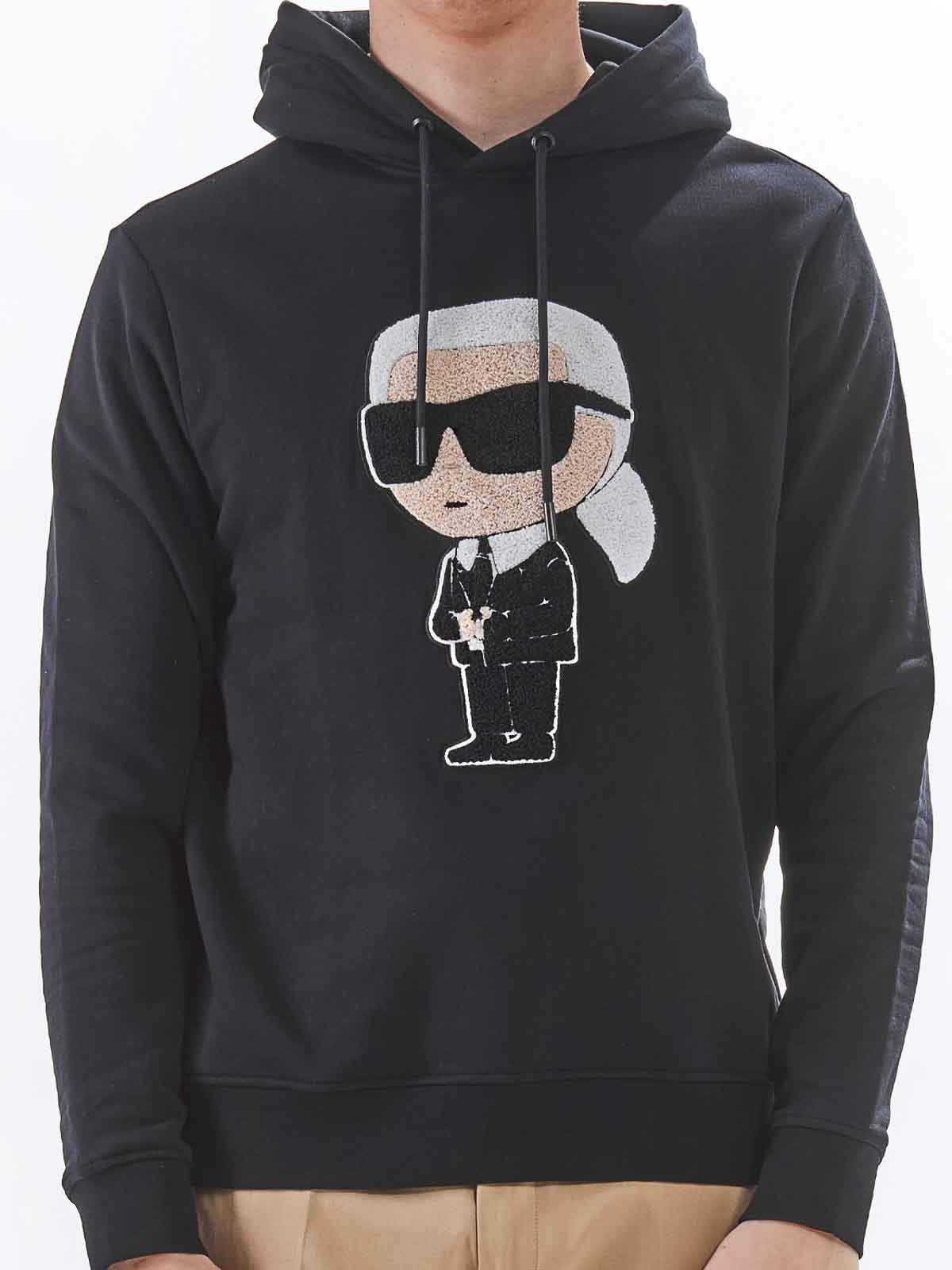 Karl Lagerfeld Karl Hooded Sweatshirt In Black