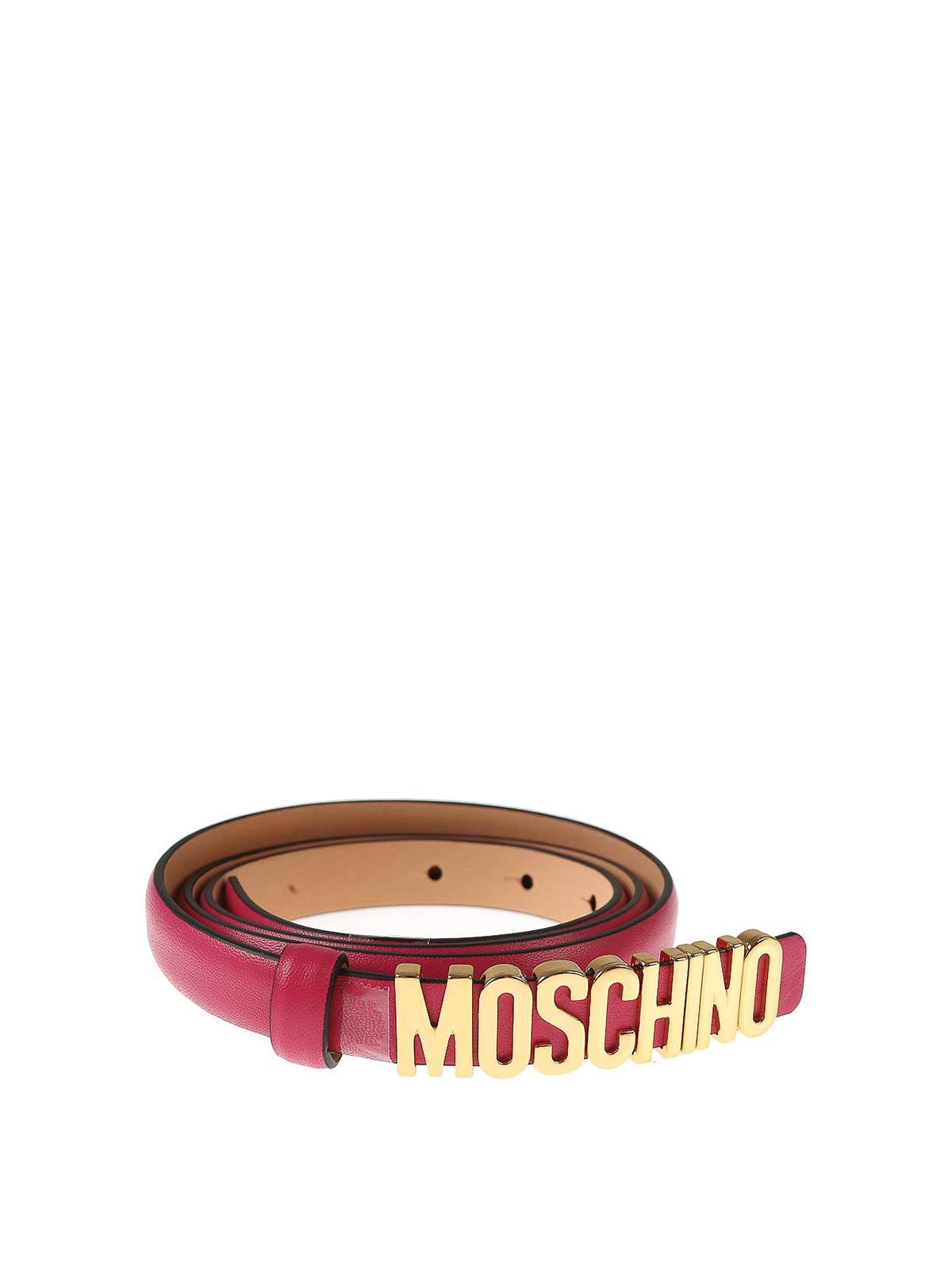 Moschino Metallic Letter Mini Belt In Multi
