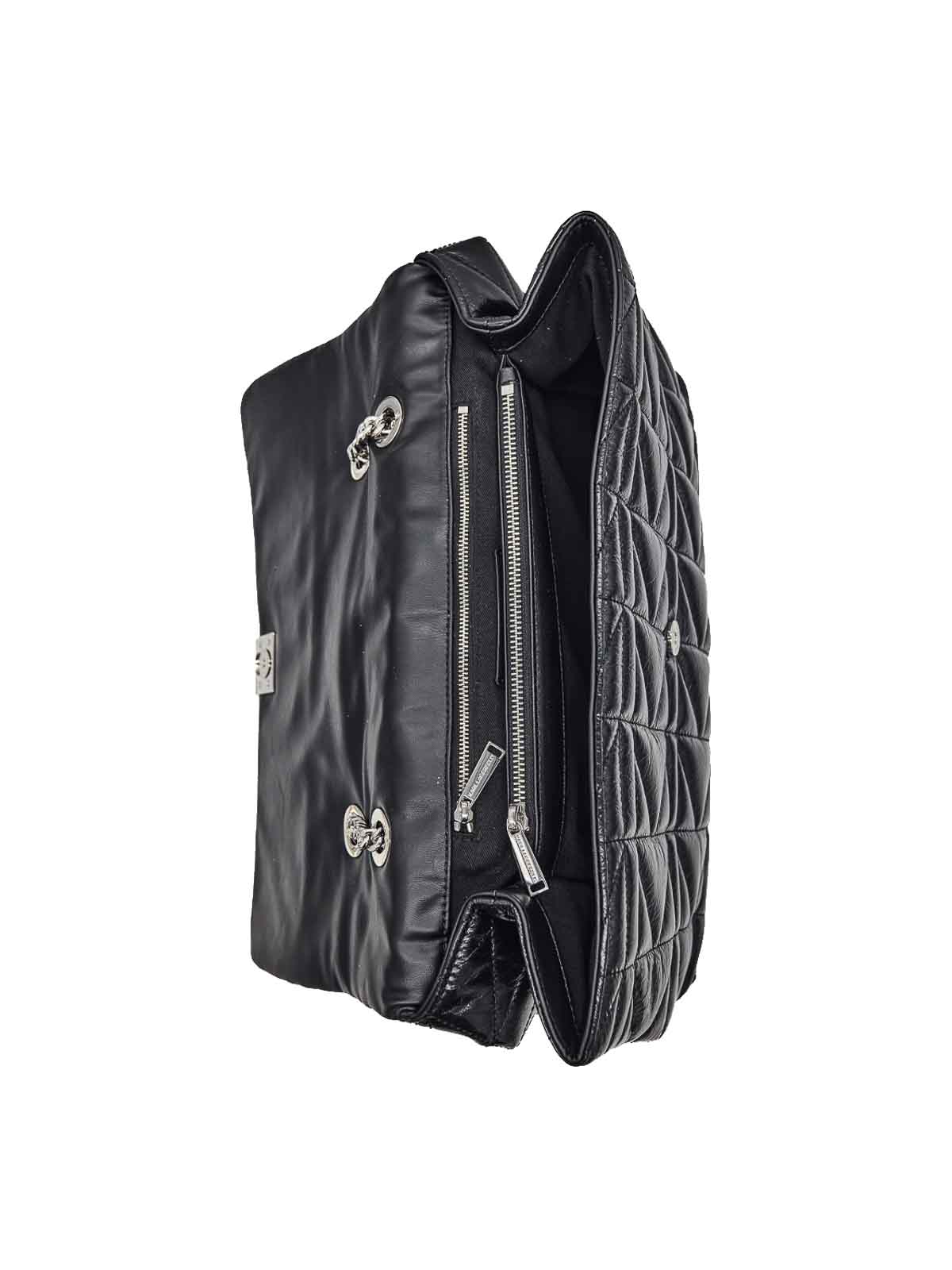 Karl Lagerfeld K/kuilt Sp Wrinkle Large Shoulderbag In Black