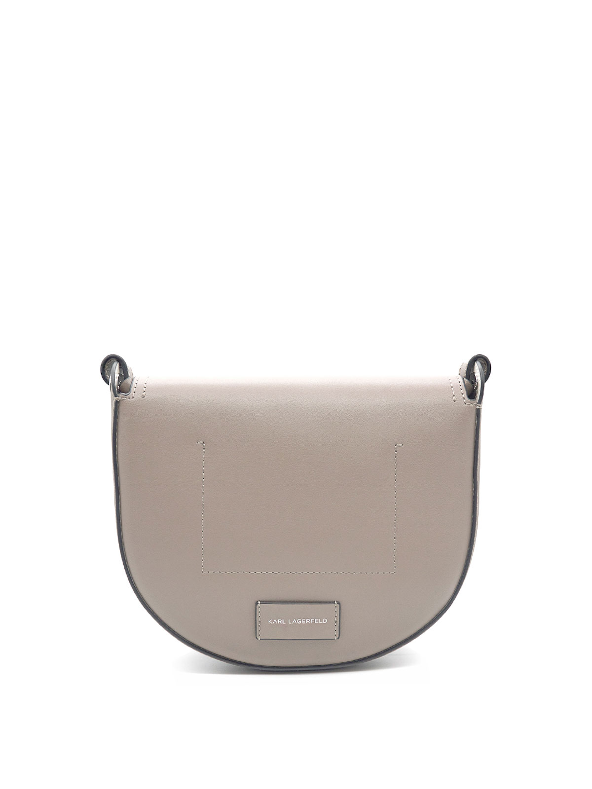 Karl Lagerfeld K/circle Saddle Scadated In Gray
