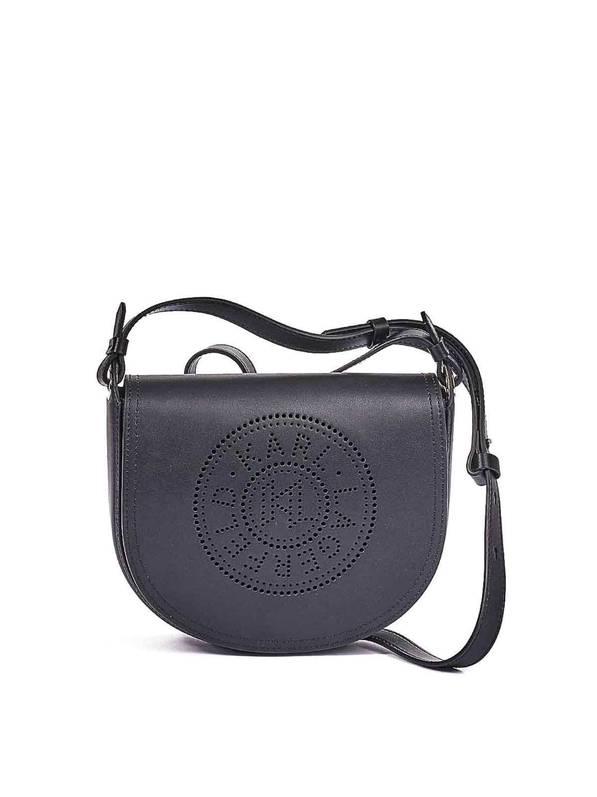Karl Lagerfeld K/circle Saddle Scadated In Black