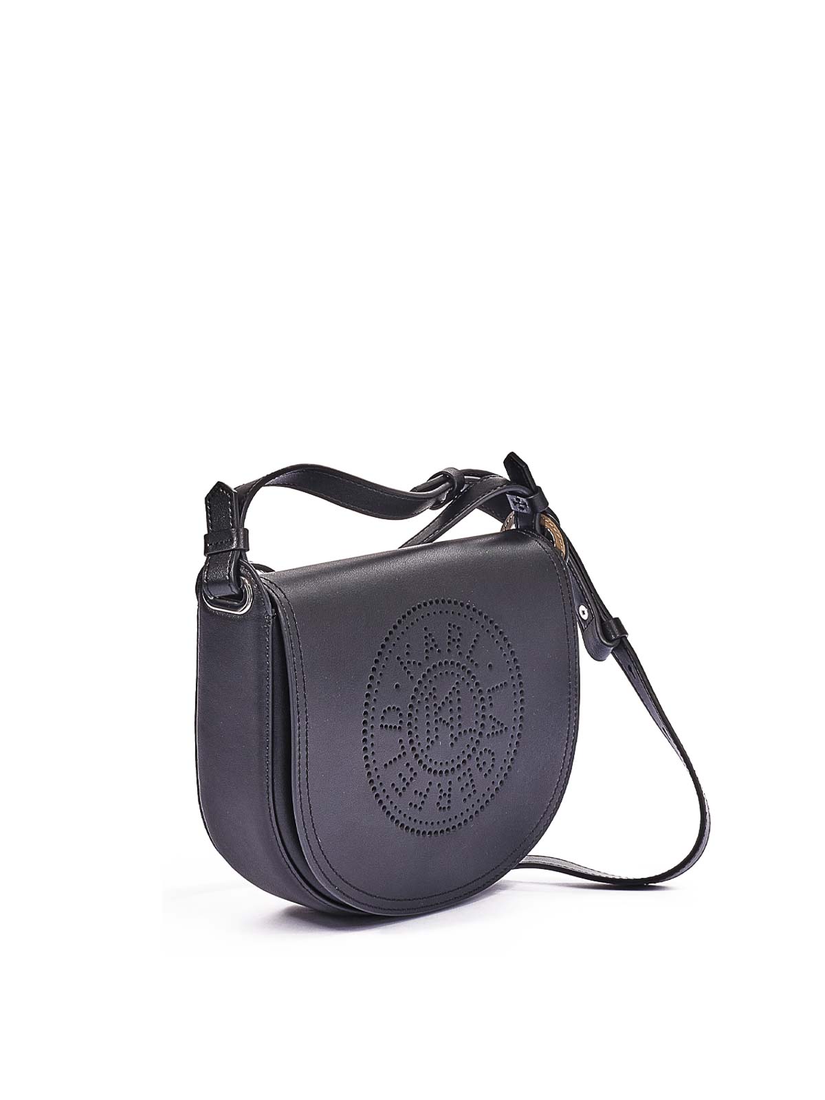 Karl Lagerfeld K/circle Saddle Scadated In Black