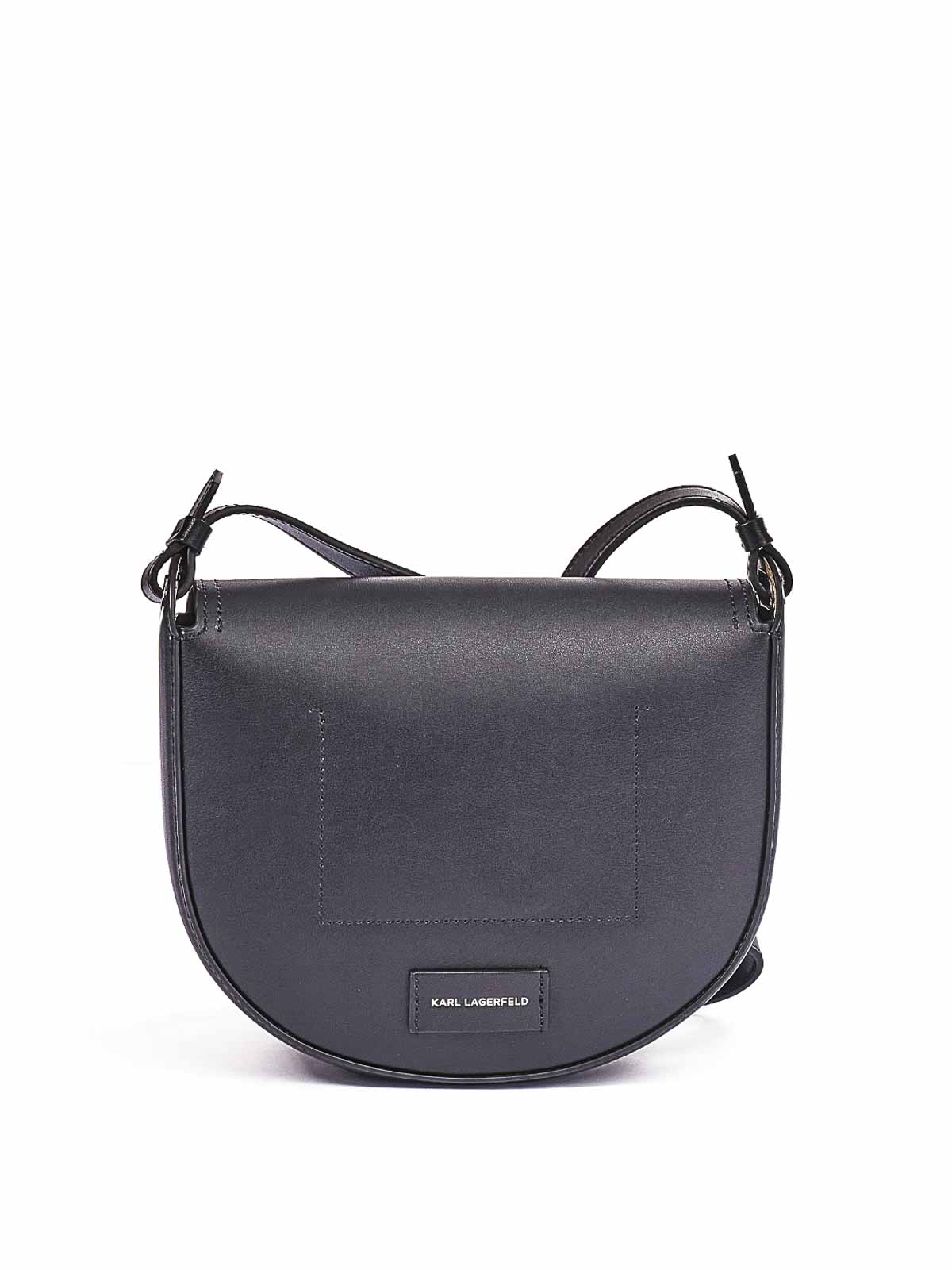 Karl Lagerfeld K/circle Saddle Scadated In Black