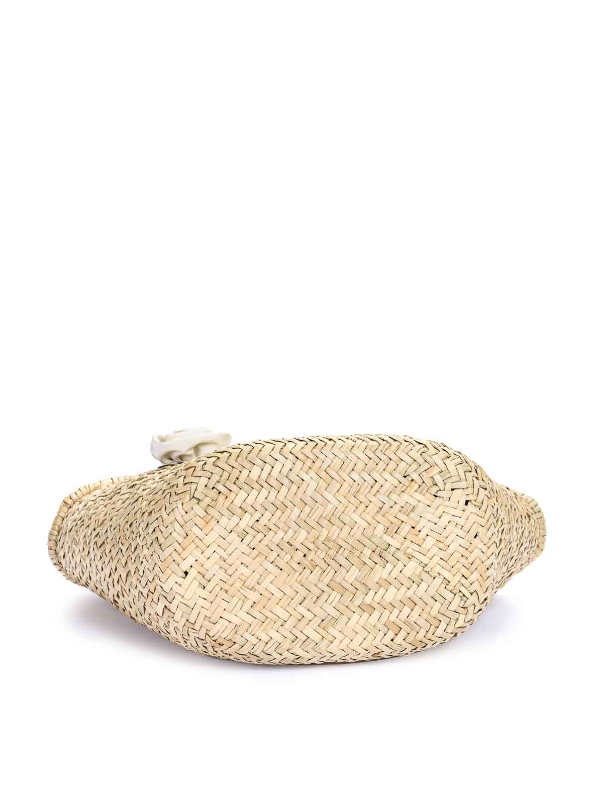 Karl Lagerfeld K/signature Raffia Medium Basket In Sand