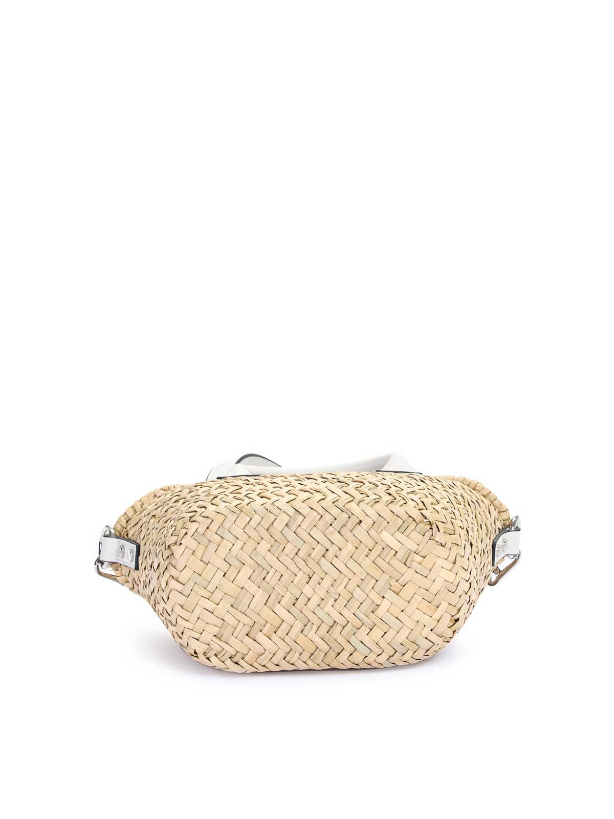 Karl Lagerfeld K/signature Raffia Small Basket In Sand