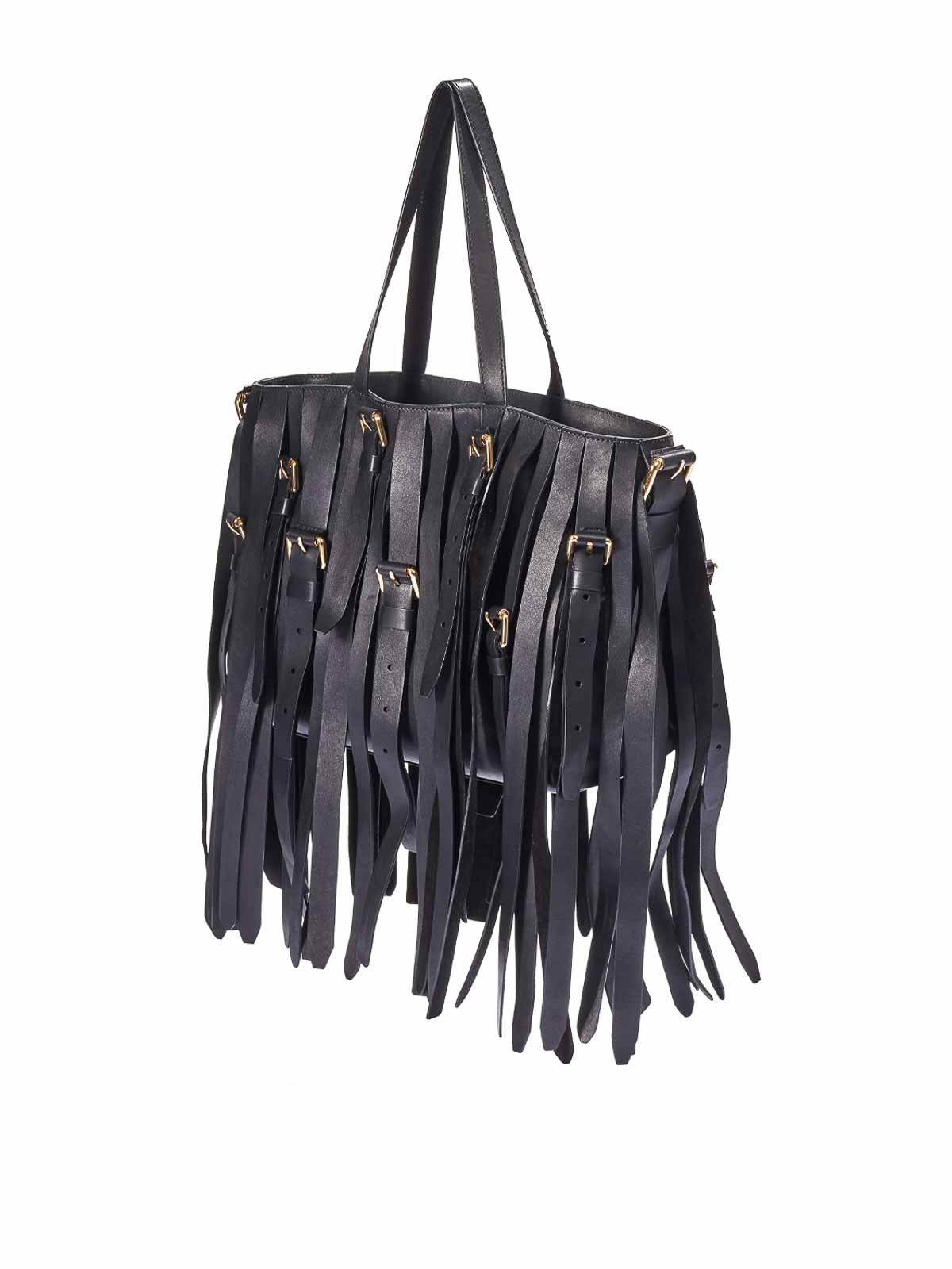 Moschino Cinture Tote Bag In Black