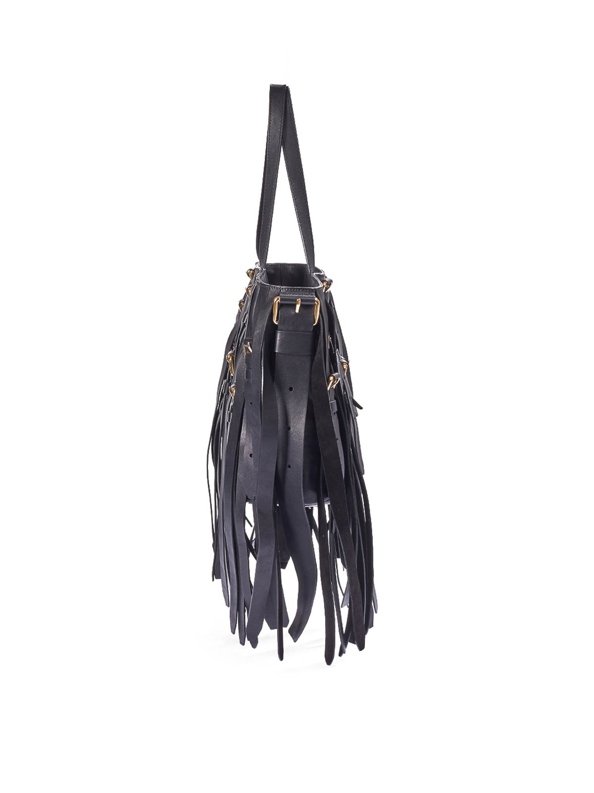 Moschino Cinture Tote Bag In Black