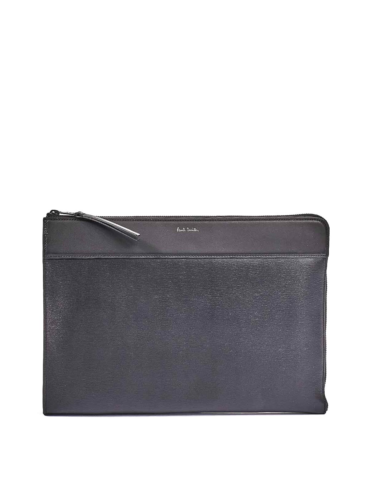 Paul Smith Saffiano Pc Holder In Black