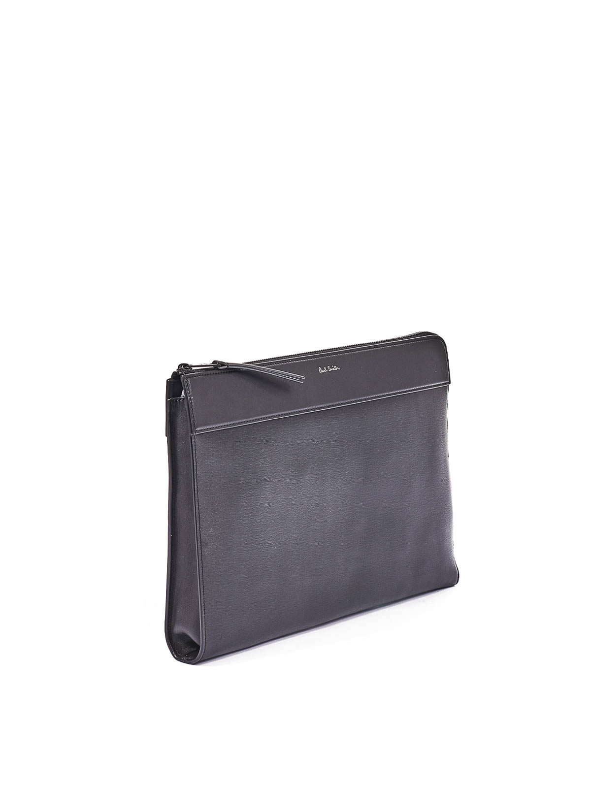 Paul Smith Saffiano Pc Holder In Black