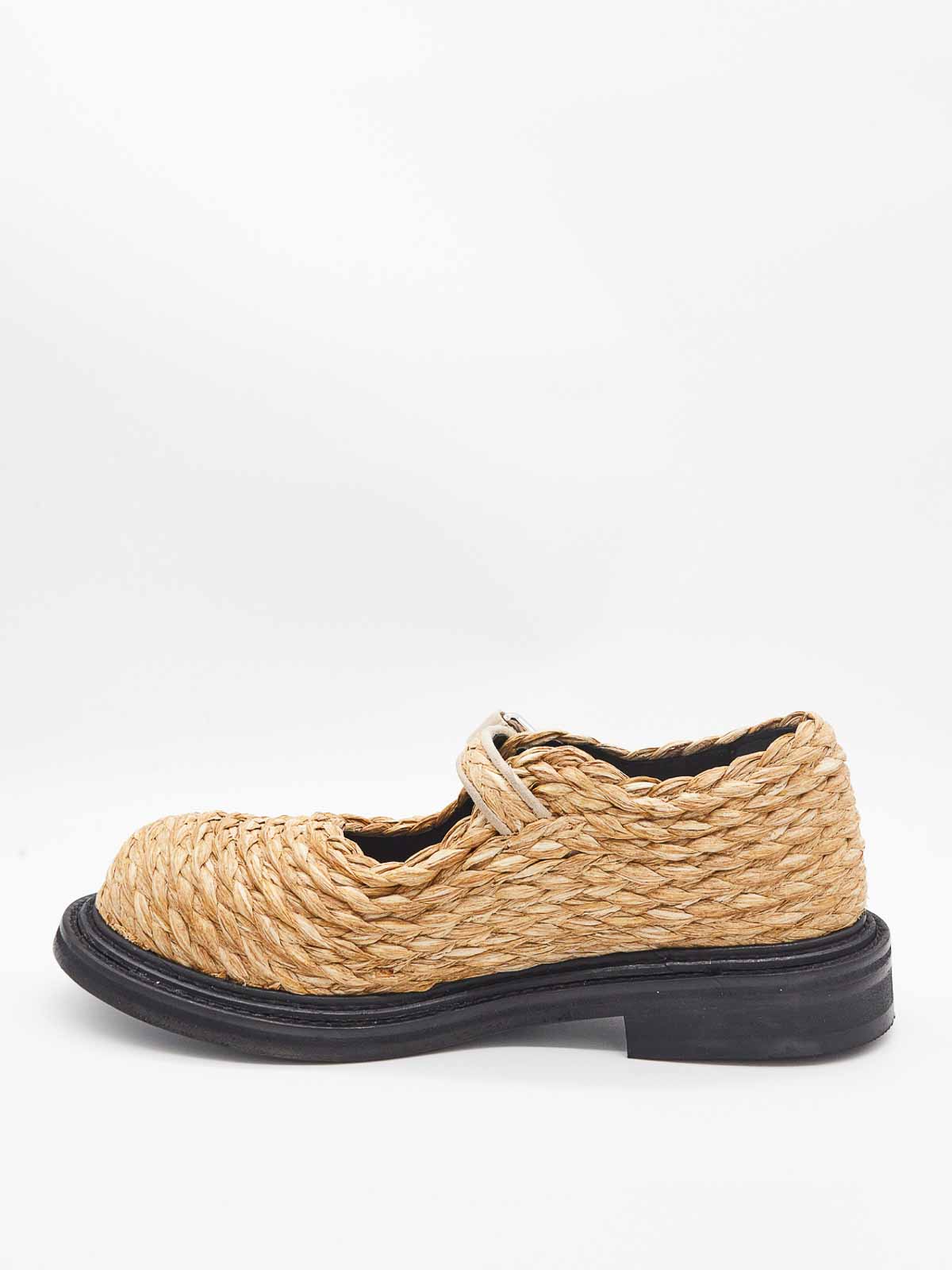 Moschino Olivia Raffia Mary Jane In Sand