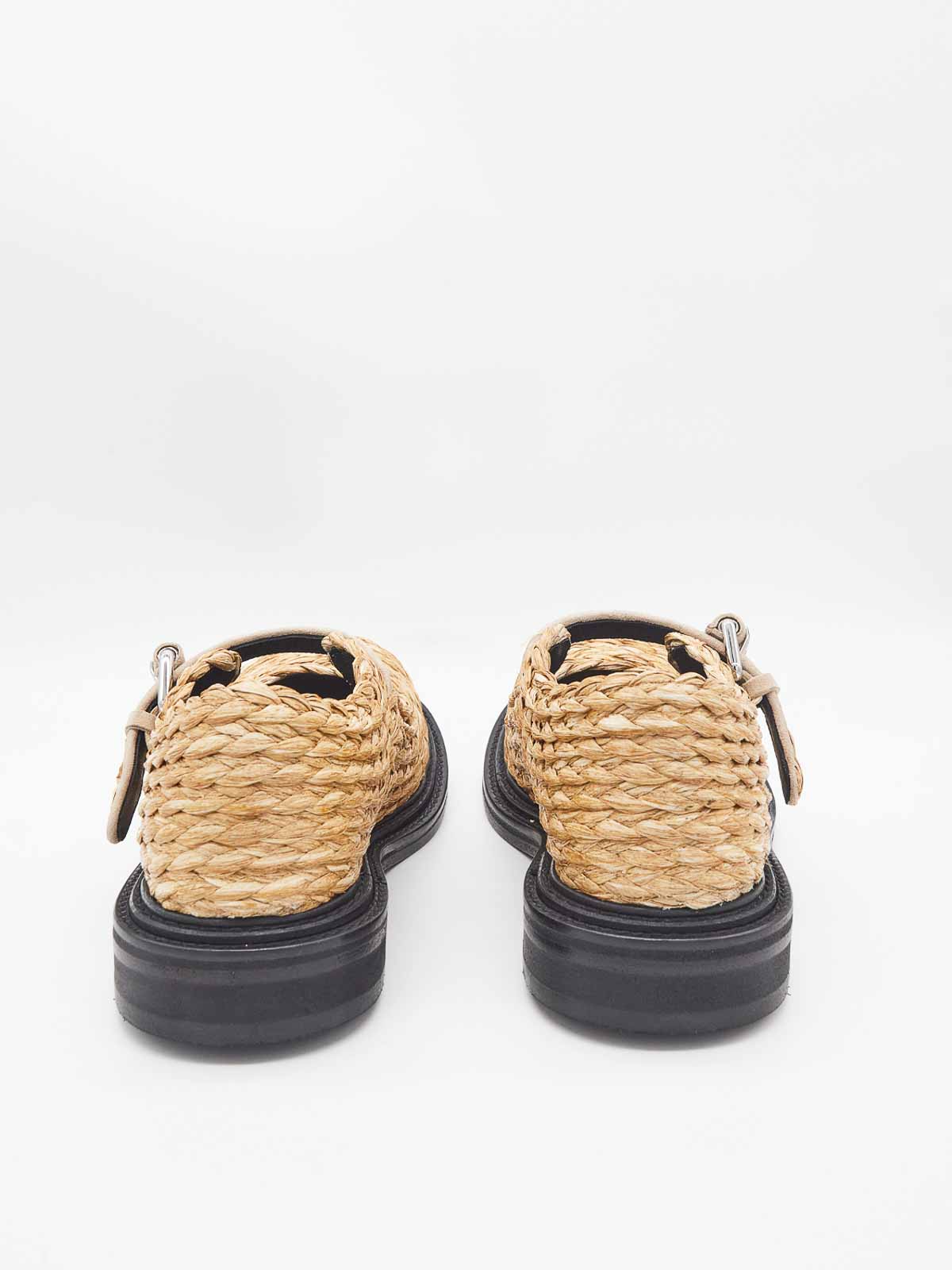 Moschino Olivia Raffia Mary Jane In Sand