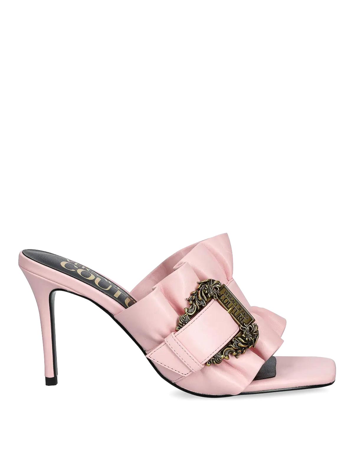 Versace Jeans Emily Rouche Mule In Pink