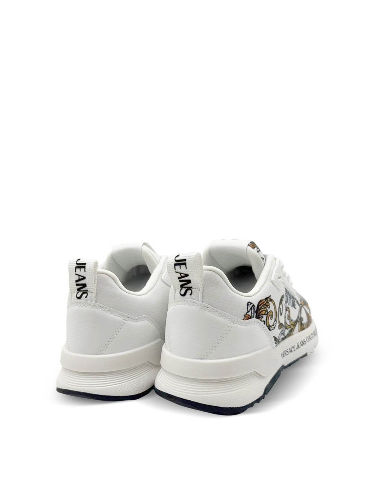Versace Jeans Printed Sneakers In White