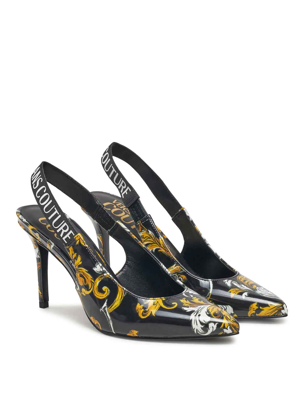 Versace Jeans Baroque Sling Back In Multi