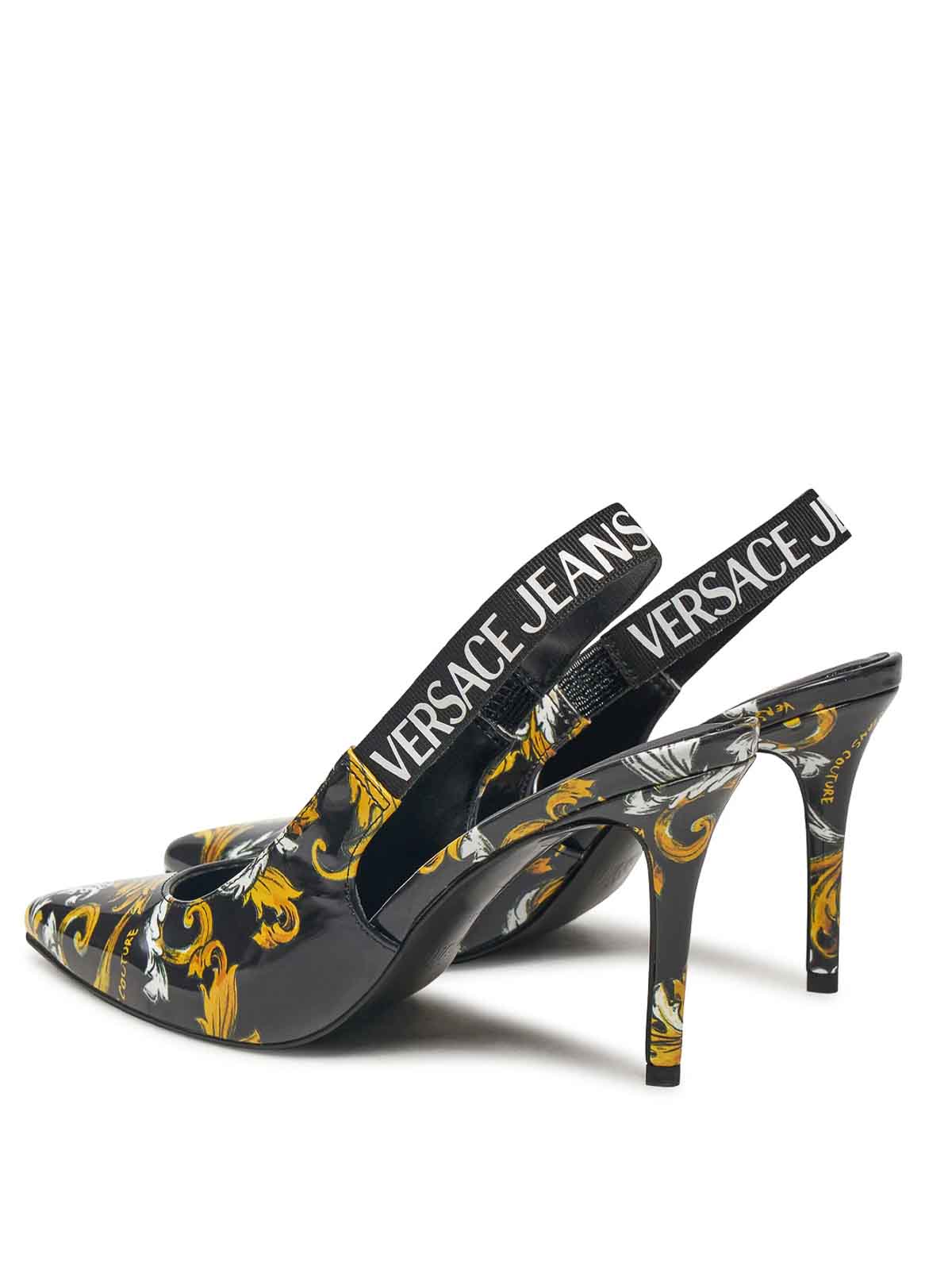 Versace Jeans Baroque Sling Back In Multi