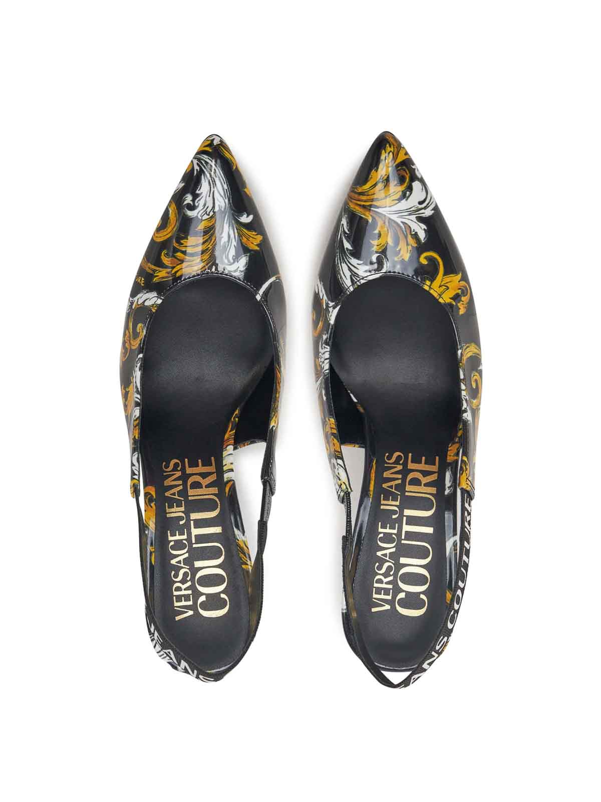 Versace Jeans Baroque Sling Back In Multi