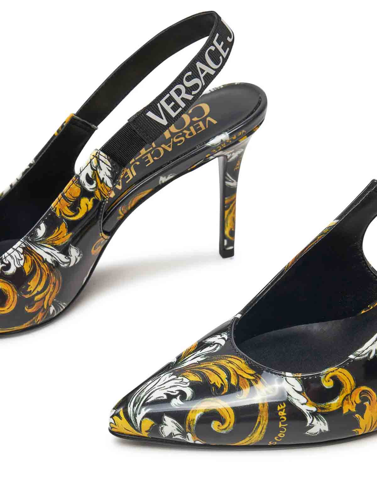 Versace Jeans Baroque Sling Back In Multi